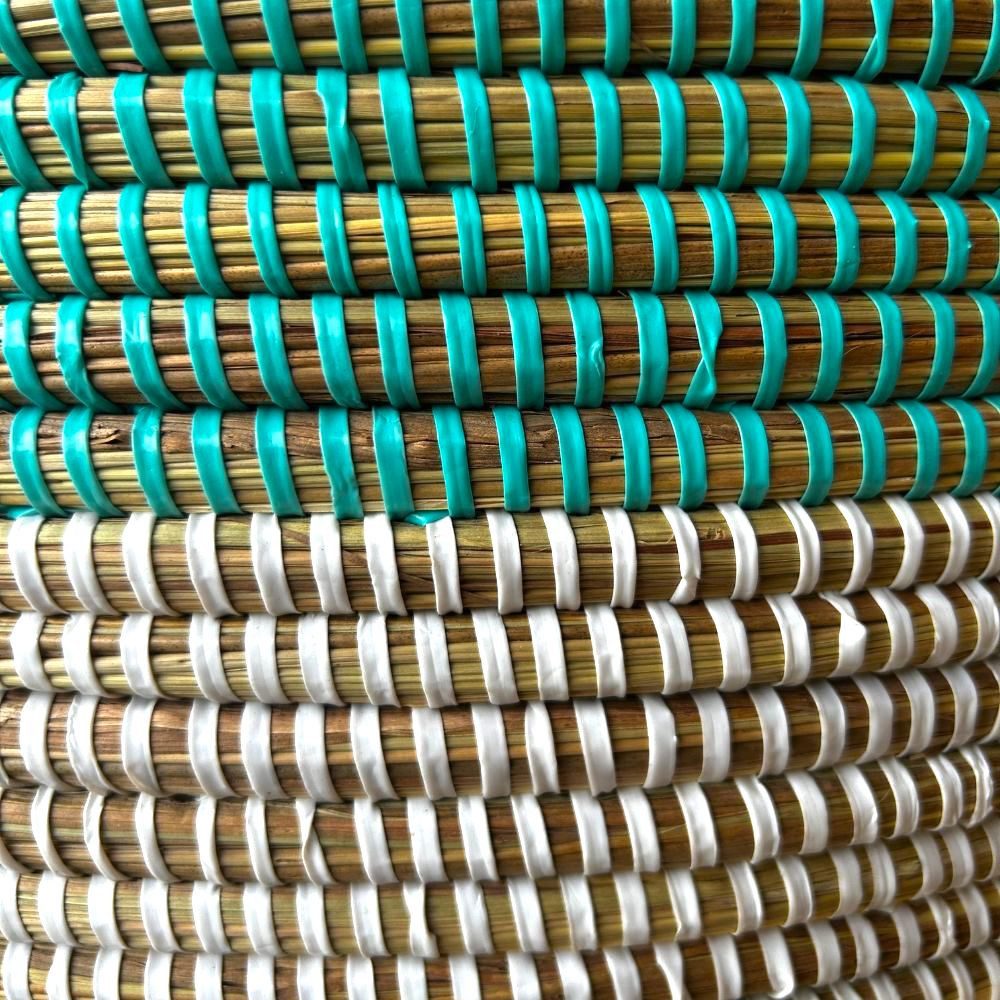 Wäschekorb Wäschekorb Senegal XXL - Zick Zack - Türkis, Handgeflochtener Wäschekorb aus traditionellem Kunsthandwerk