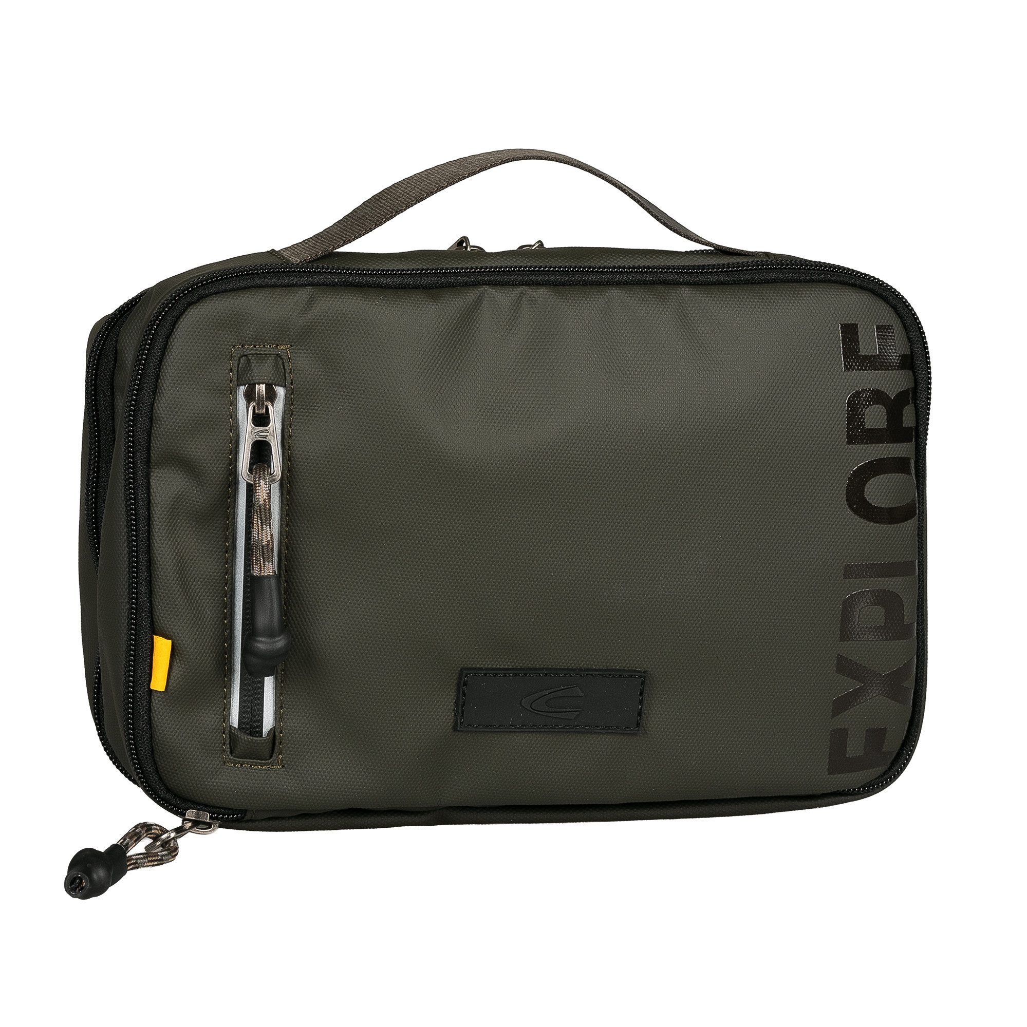 camel active Kulturbeutel Explore, Unisex Kosmetiktasche mit reflektierende Reißverschlüsse