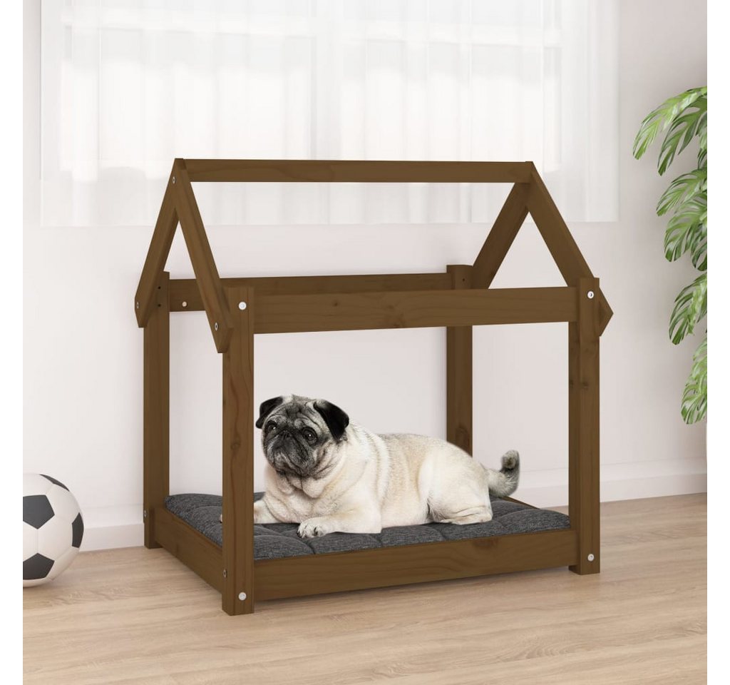 Thumbnail - vidaXL Tierbett, Hundebett Honigbraun 71x55x70 cm Massivholz Kiefer