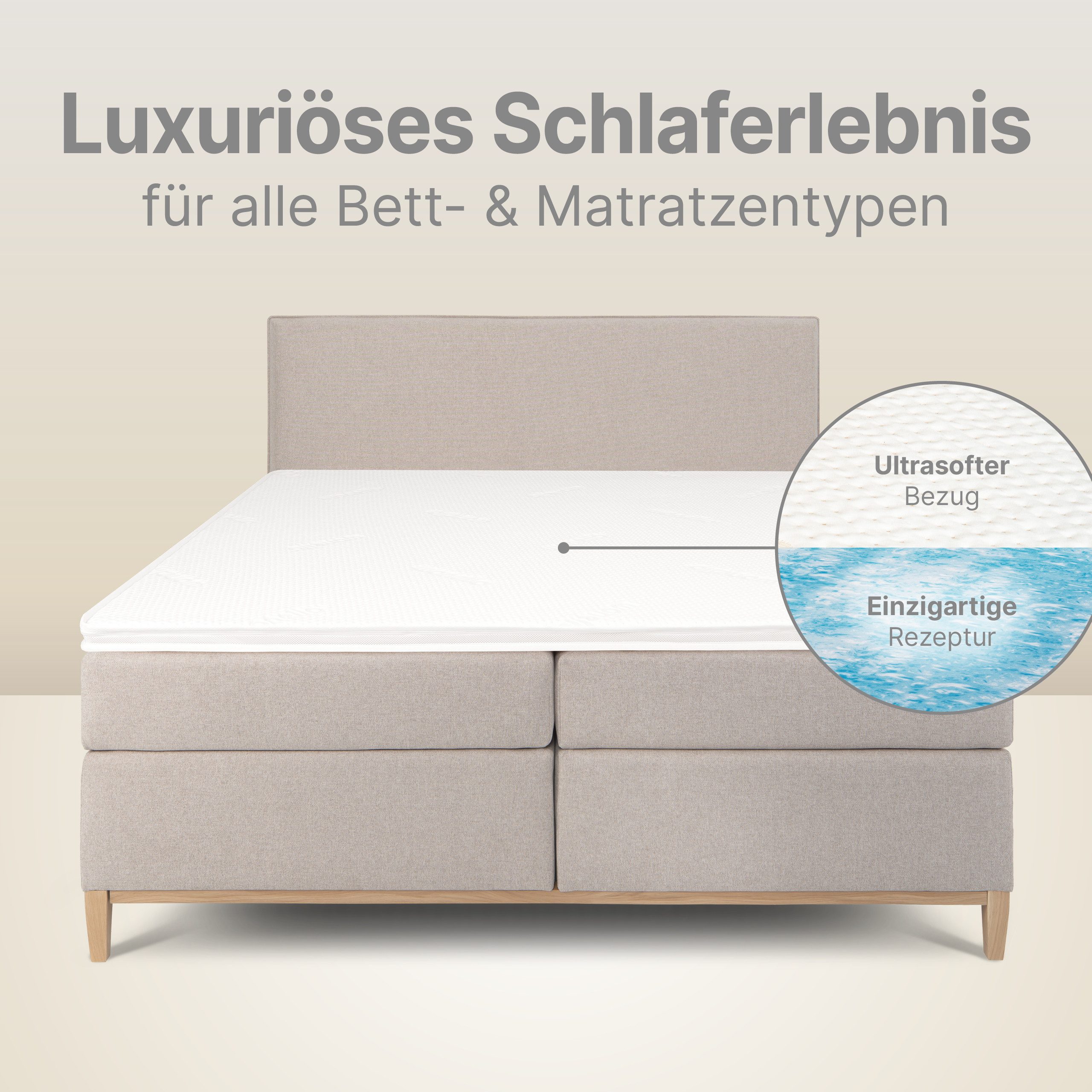 wonello, Topper wonello premium GEL Topper, 6 cm hoch, Gelschaum, (druckent günstig online kaufen