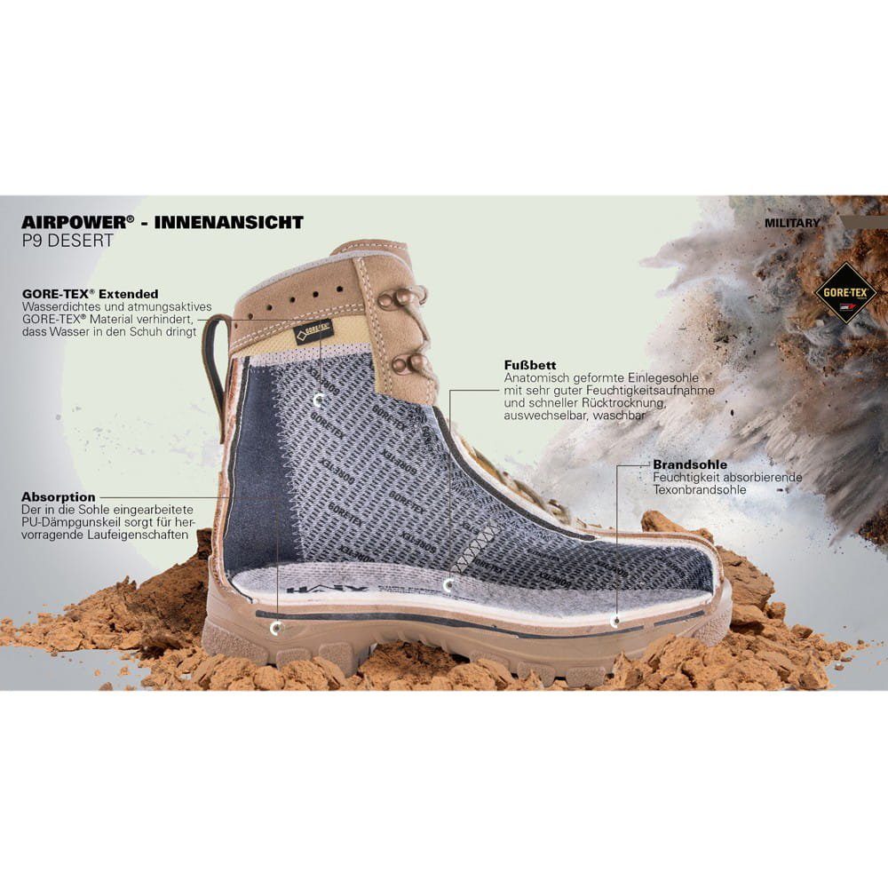 haix Original Bundeswehr Haix Wüstenstiefel P9 Desert *Neu* Stiefel