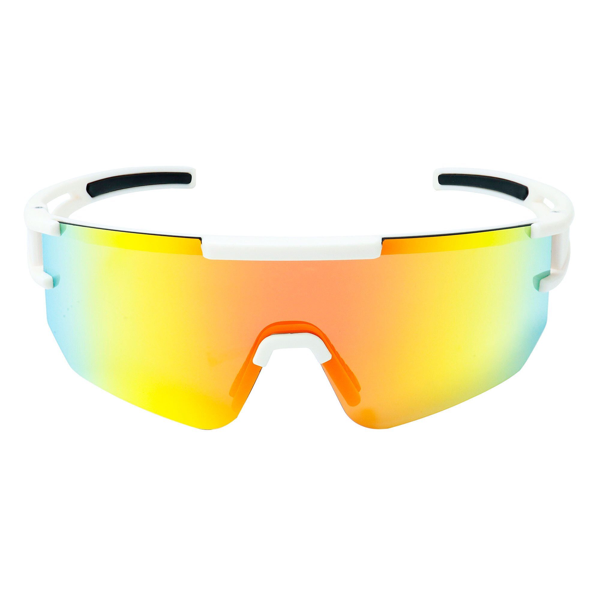 Sportbrille Sicht YEAZ red, SUNSPARK Schutz bei white/mango creme Guter sport-sonnenbrille optimierter