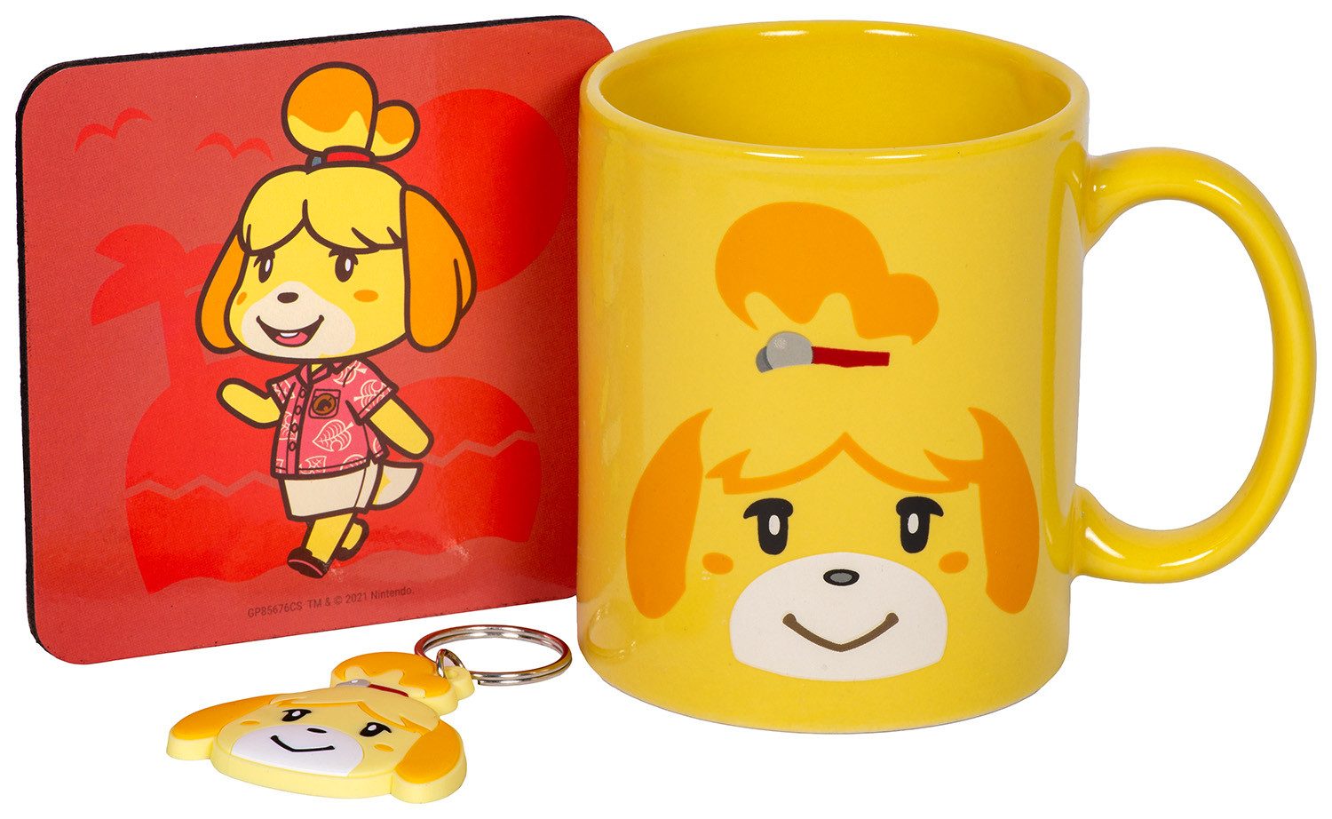 Nintendo Tasse Geschenkset (Tasse, Untersetzer & Schlüsselanhänger) - Animal Crossing