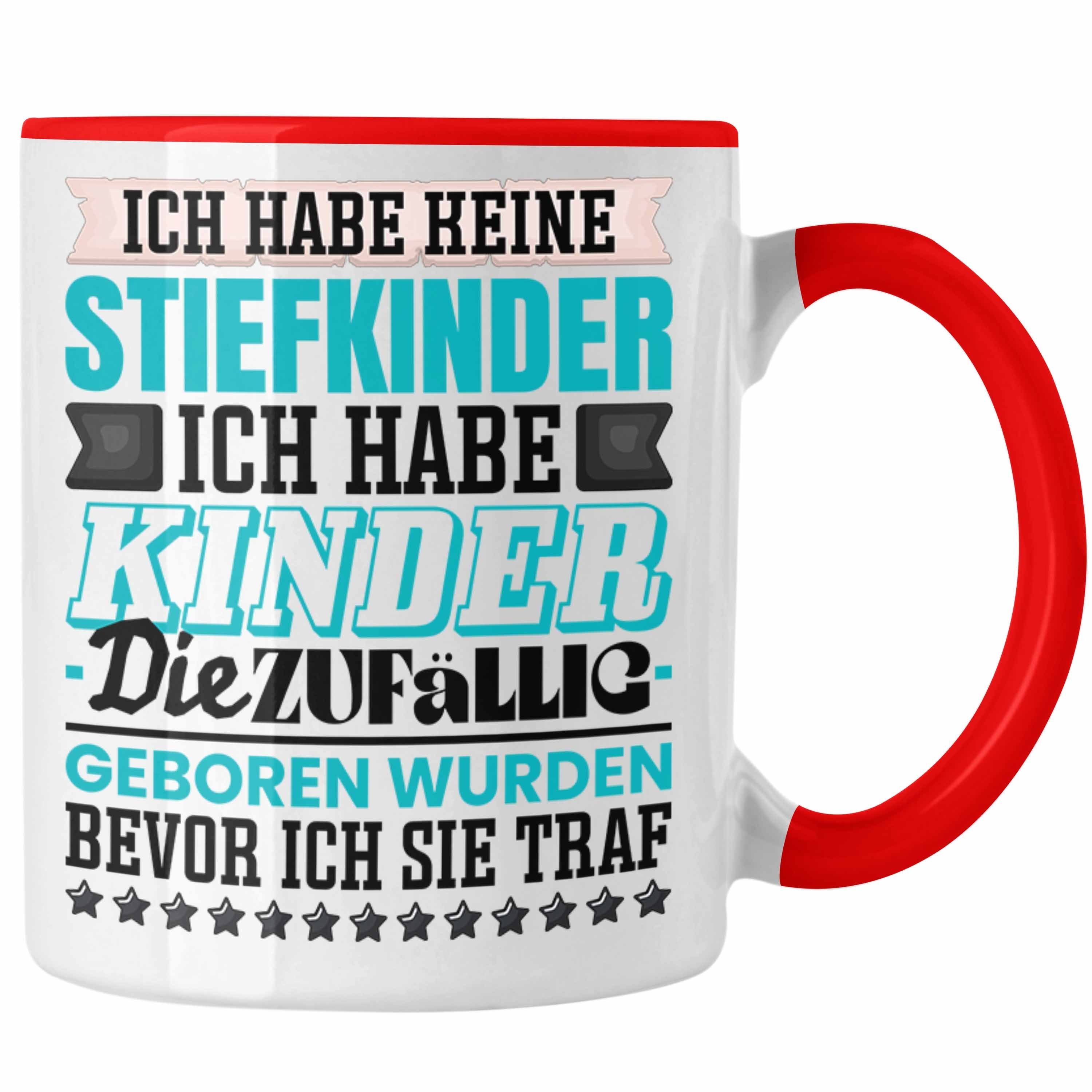 Trendation Tasse Stiefvater Tasse Spruch Geschenk von Kindern an Stiefvater Kinder Die Rot