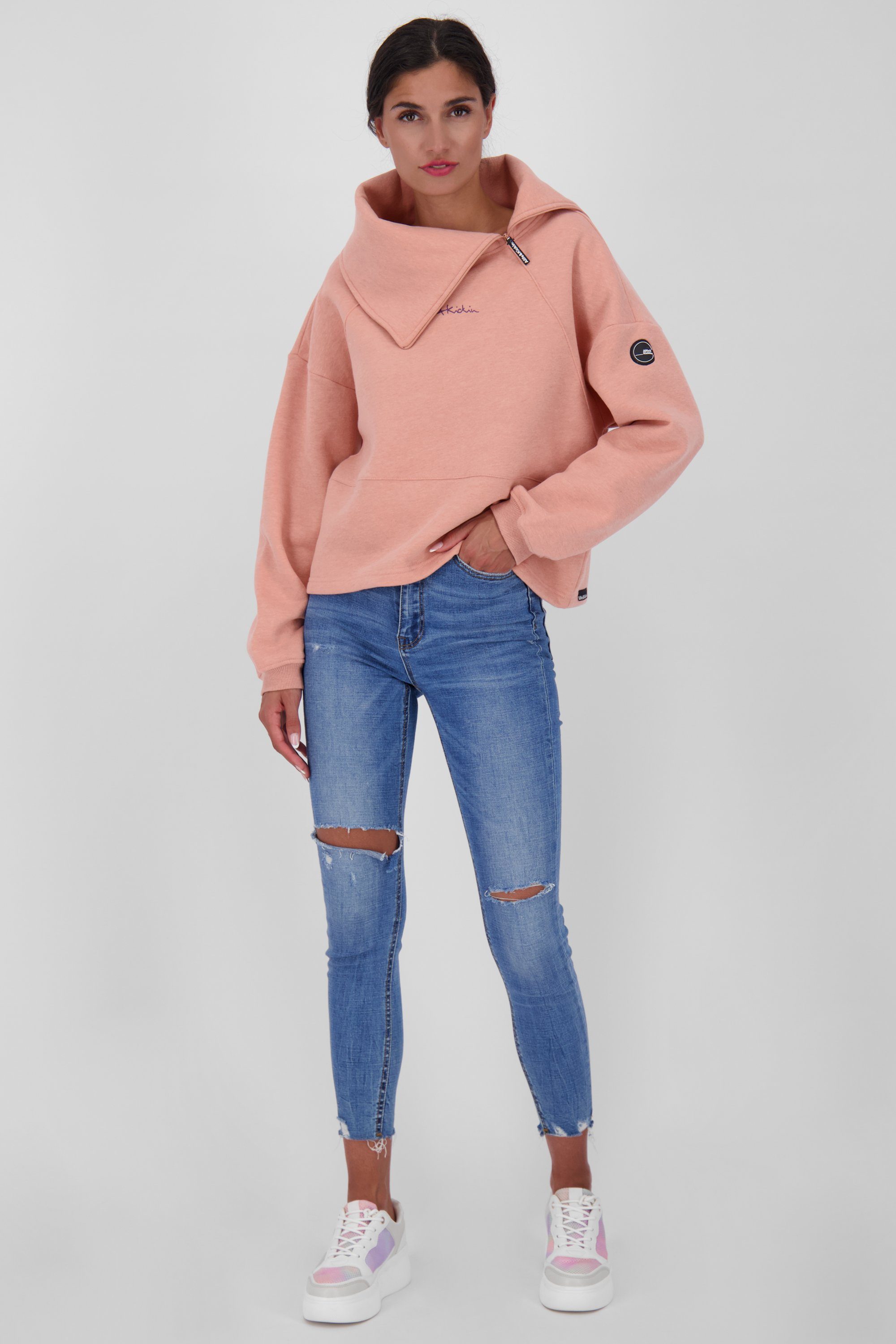 Sweatshirt melange A Sweatshirt LiaAK Kickin Sweat & Damen mahagonium Alife