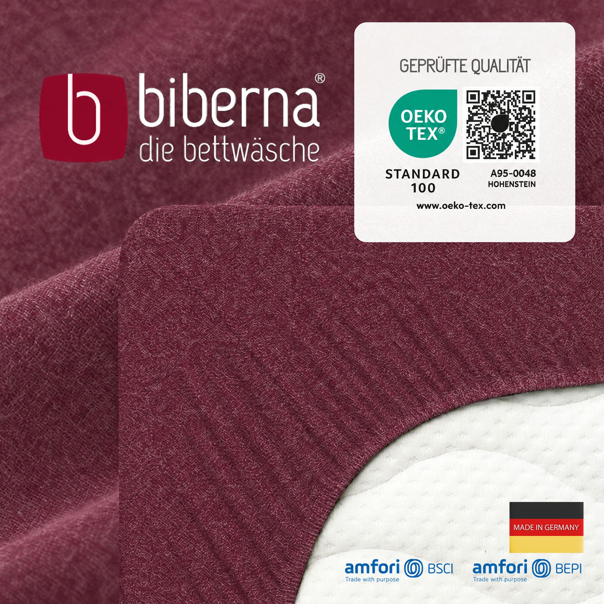 Biberna Spannbettlaken 0841380 HERMAL Premium Melange-Biber Spannbetttuch 100% Baumwolle, Flanell, Gummizug: rundum, (1 Stück), Biber, wärmend & weich, Rundumgu – Bild 5 von 5
