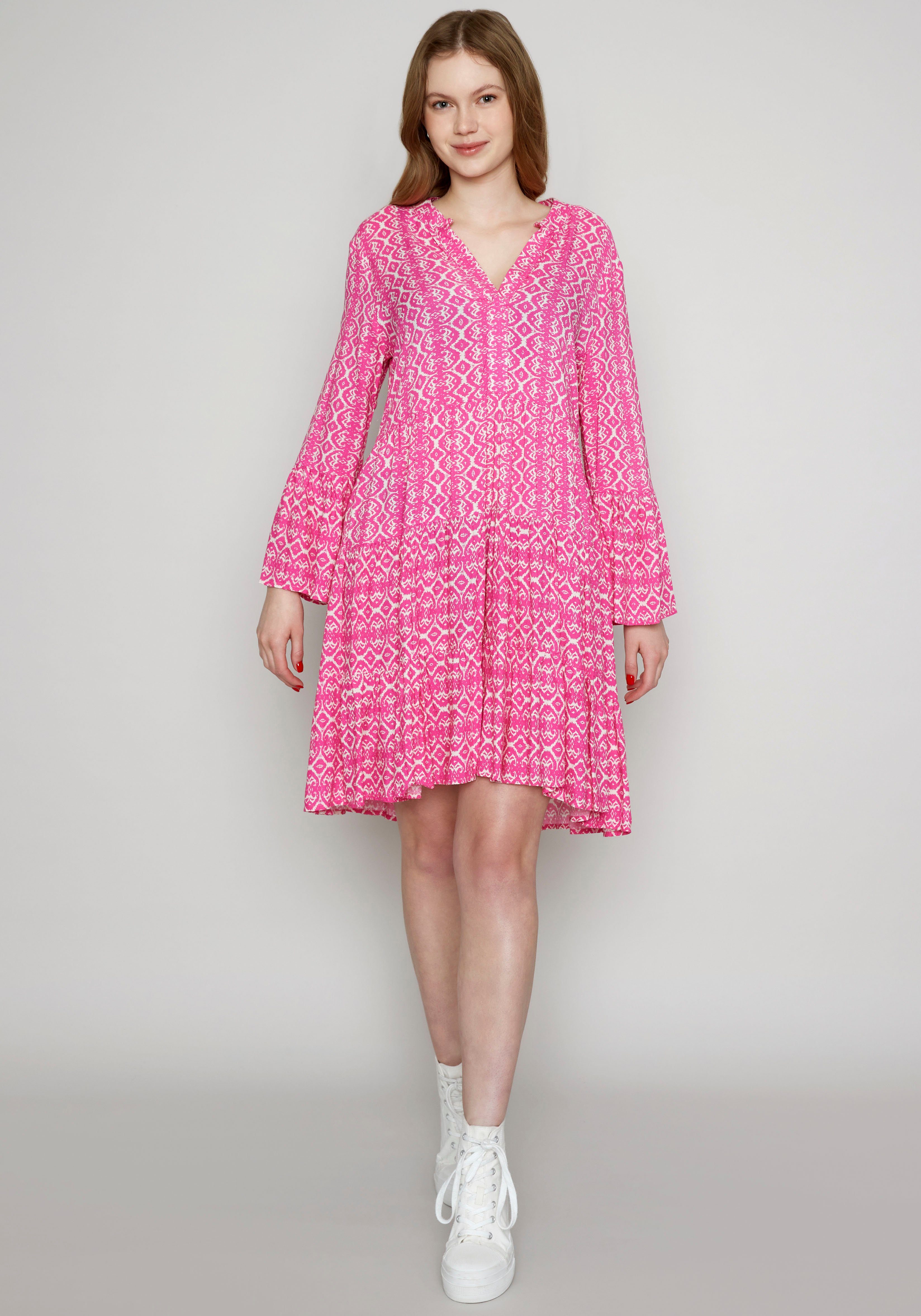 im Sommerkleid Style Tunika mit Volant ZABAIONE Me44lika Pink Dress