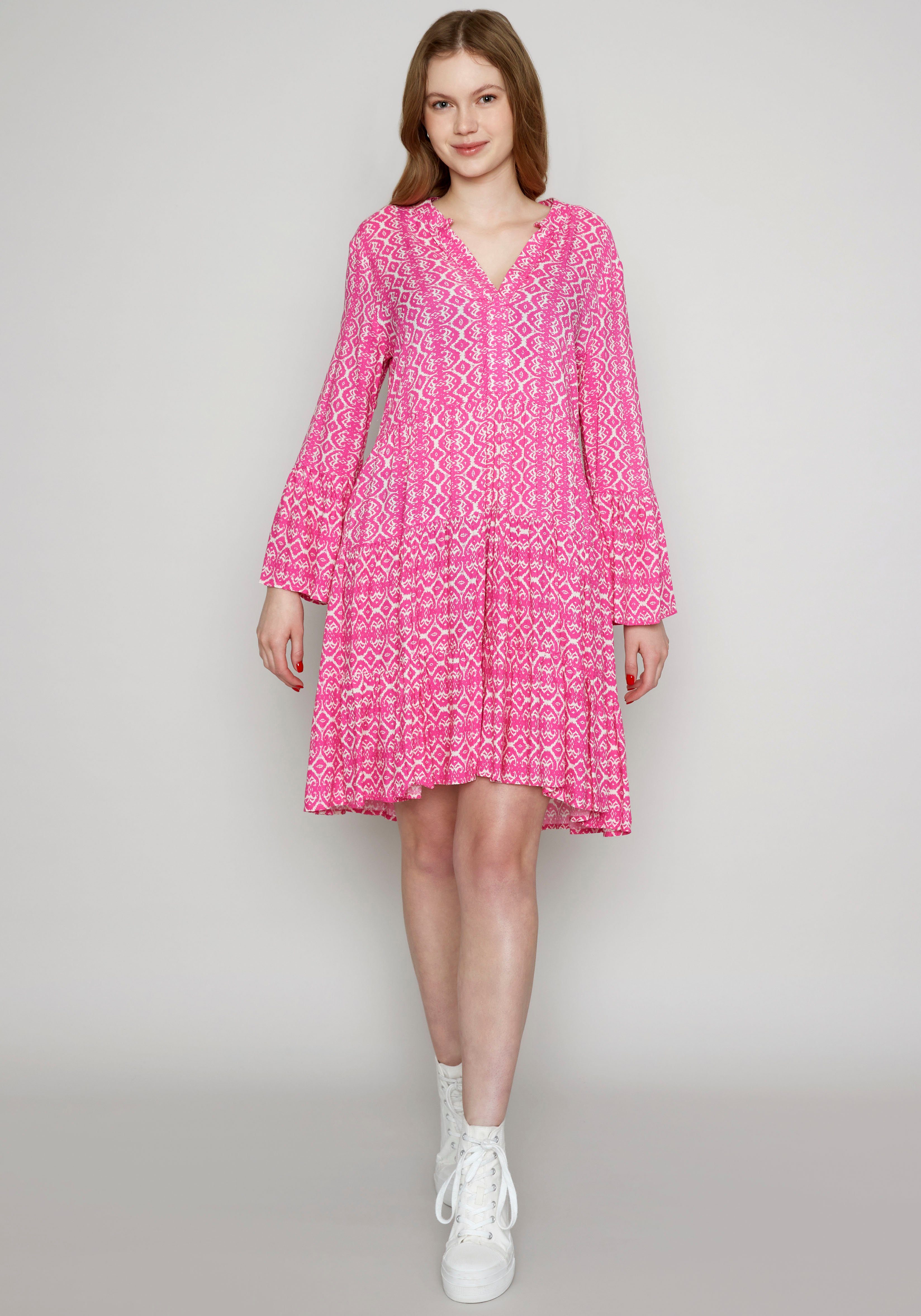ZABAIONE Sommerkleid Dress Me44lika mit Volant im Tunika Style, In schöner  Passform, perfekt für warme Tage