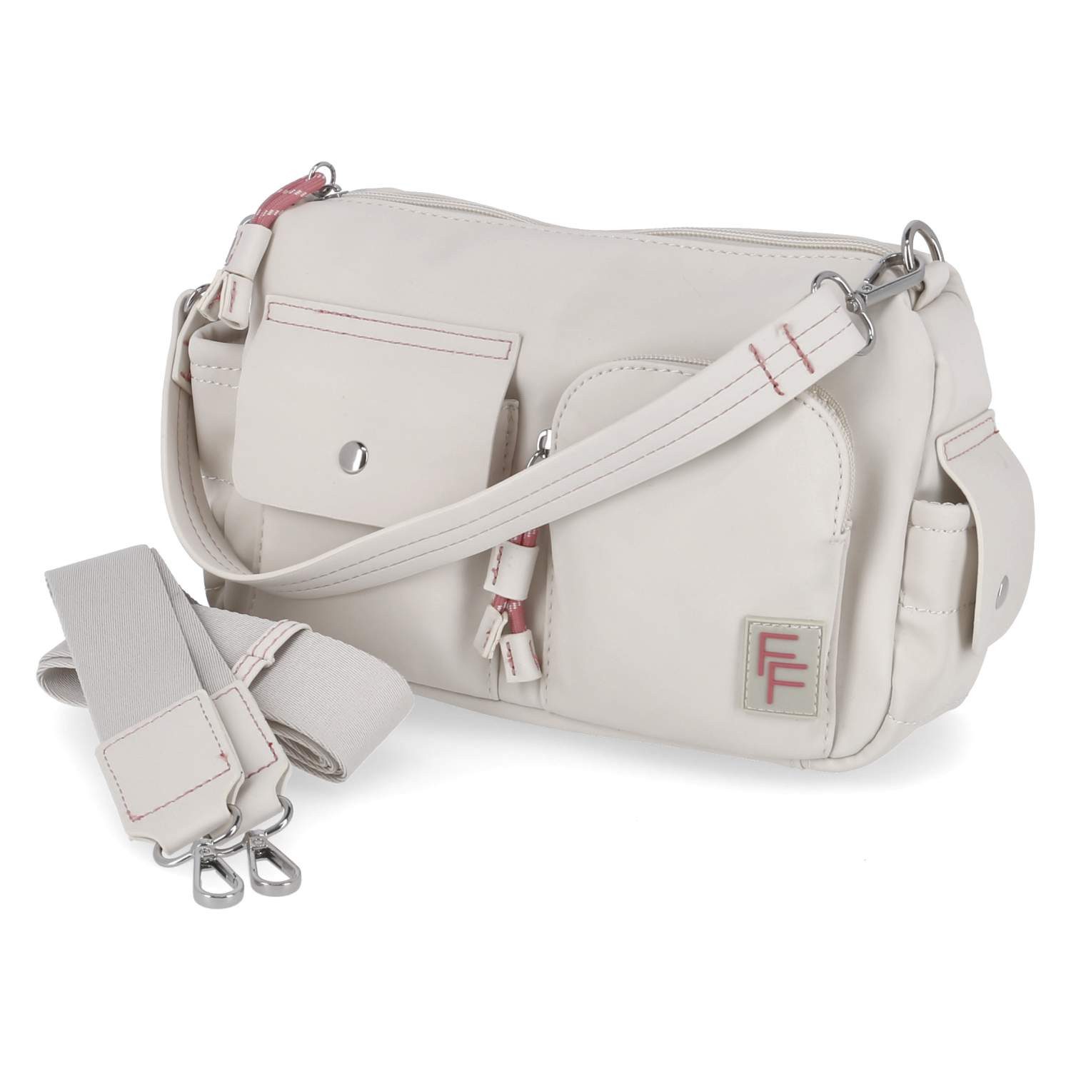 Handtasche Fräulein Frida FF2103,400 Damen Umhängetaschen Synthetik white