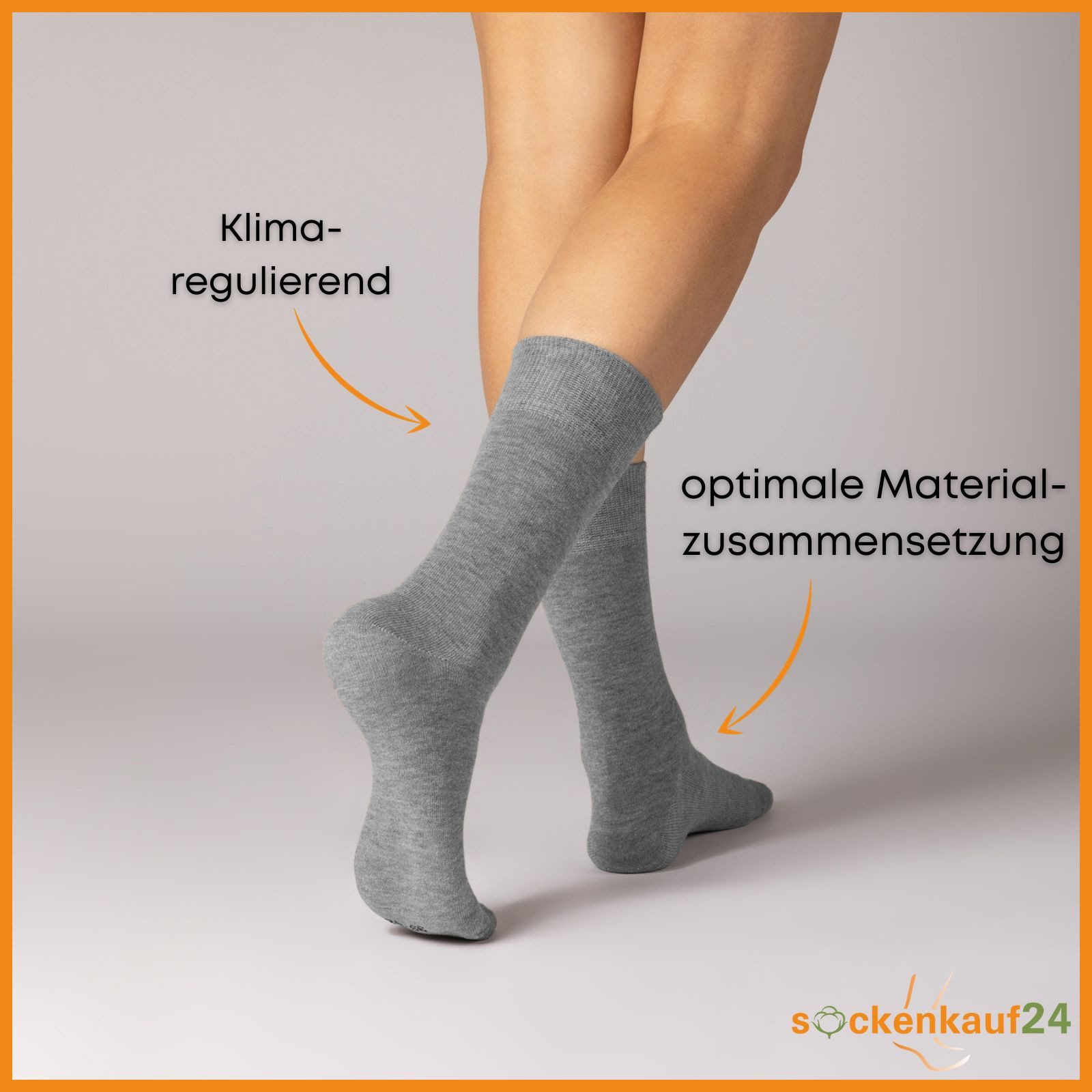 sockenkauf24 Basicsocken 6 oder 12 Paar Socken Damen & Herren Business Socken Baumwolle (Graumix, 6-Paar, 47-50) Komfortbund atmungsaktiv - Basicline 70203