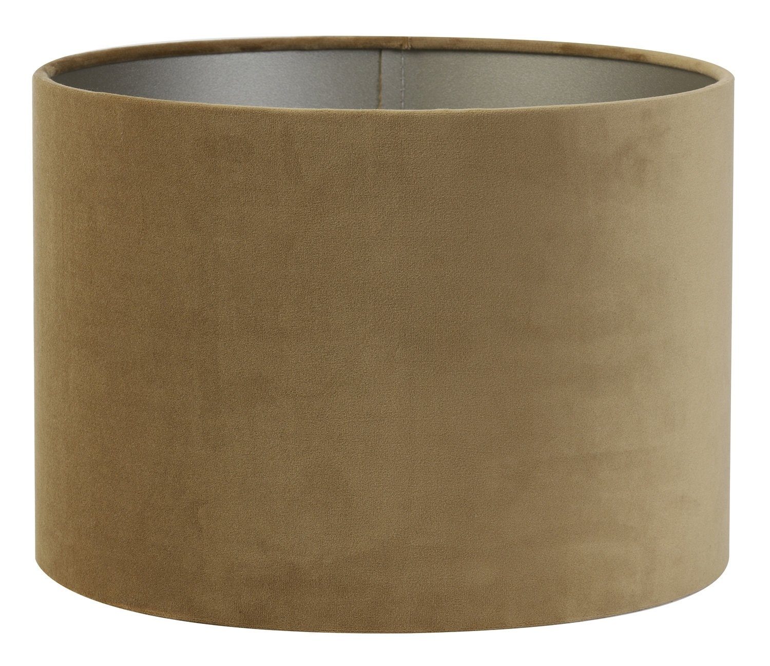 Light & Living Лампыschirm VELOURS, Ø 30 cm, Karamell, Braun, Stoff, PVC, Metallhalterung