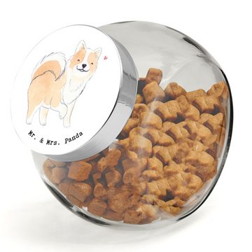 Mr. & Mrs. Panda Vorratsglas L 870ml Islandhund Moment - Weiß - Geschenk, Hunderasse, isländischer, Premium Glas, (1-tlg), Vielseitig einsetzbar