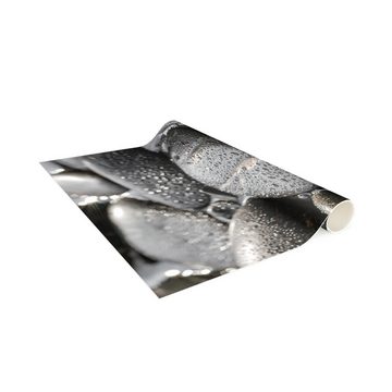 Teppich Vinyl Wohnzimmer Schlafzimmer Flur Küche Steinoptik, Bilderdepot24, rechteckig - schwarz glatt, nass wischbar (Küche, Tierhaare) - Saugroboter & Bodenheizung geeignet