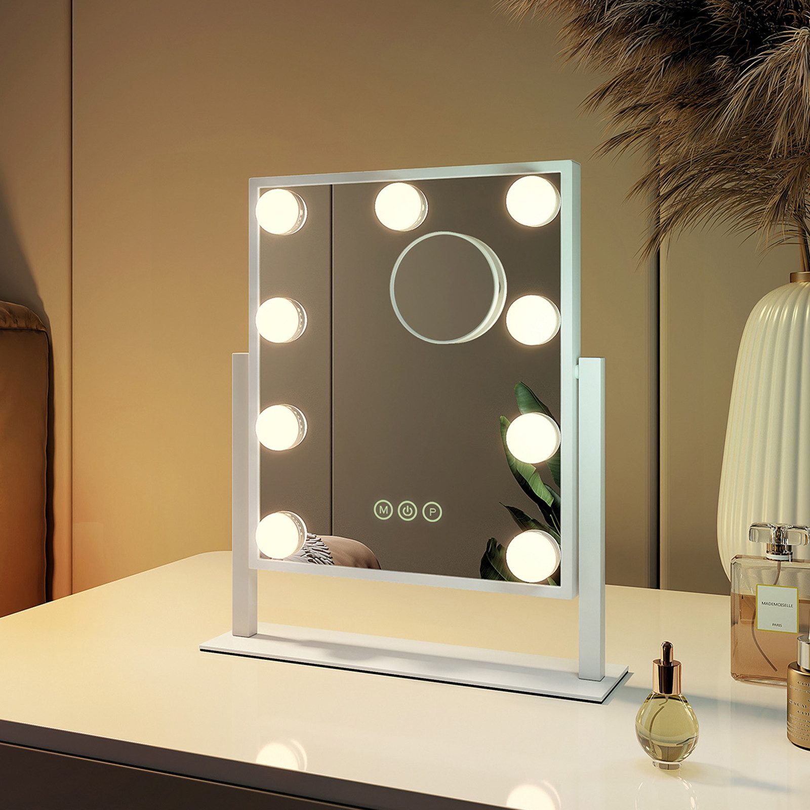 EMKE Kosmetikspiegel 1 PLUS 1 Hollywood Spiegel 360° Drehbar mit 7x Vergröß günstig online kaufen