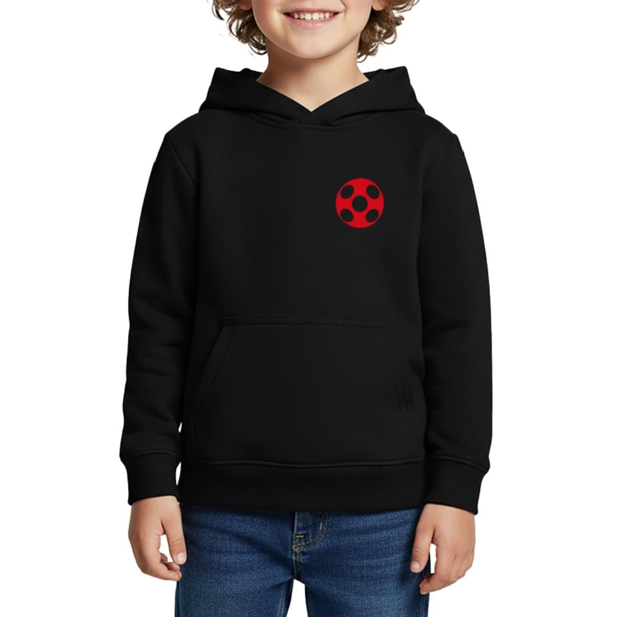 Hoodie Miraculous Ladybug Umrisse Front- & Backprint Kinder Premium Hoodie