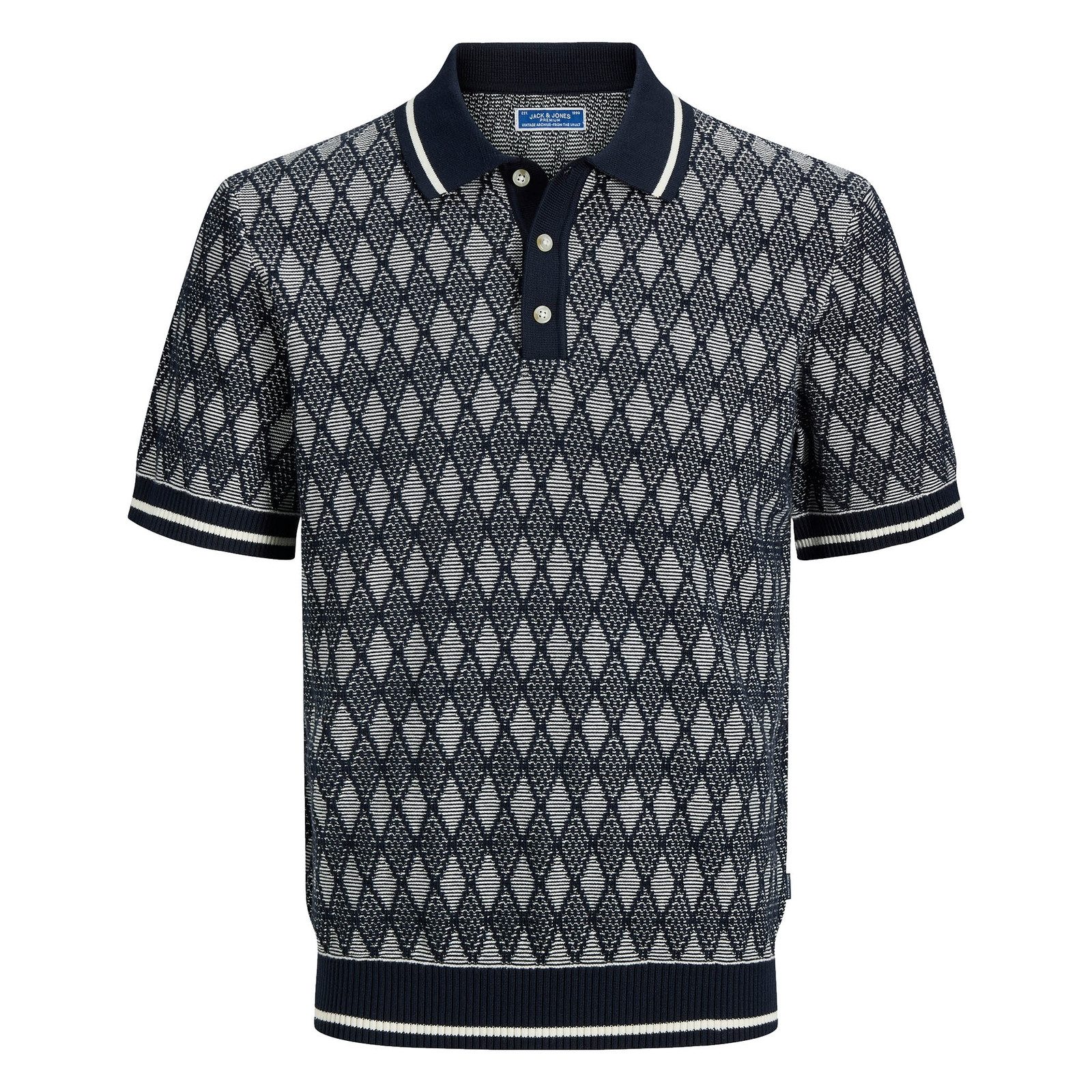 Jack & Jones Poloshirt Bluzack Structure Knit Polo aus fein gestricktem Bau günstig online kaufen