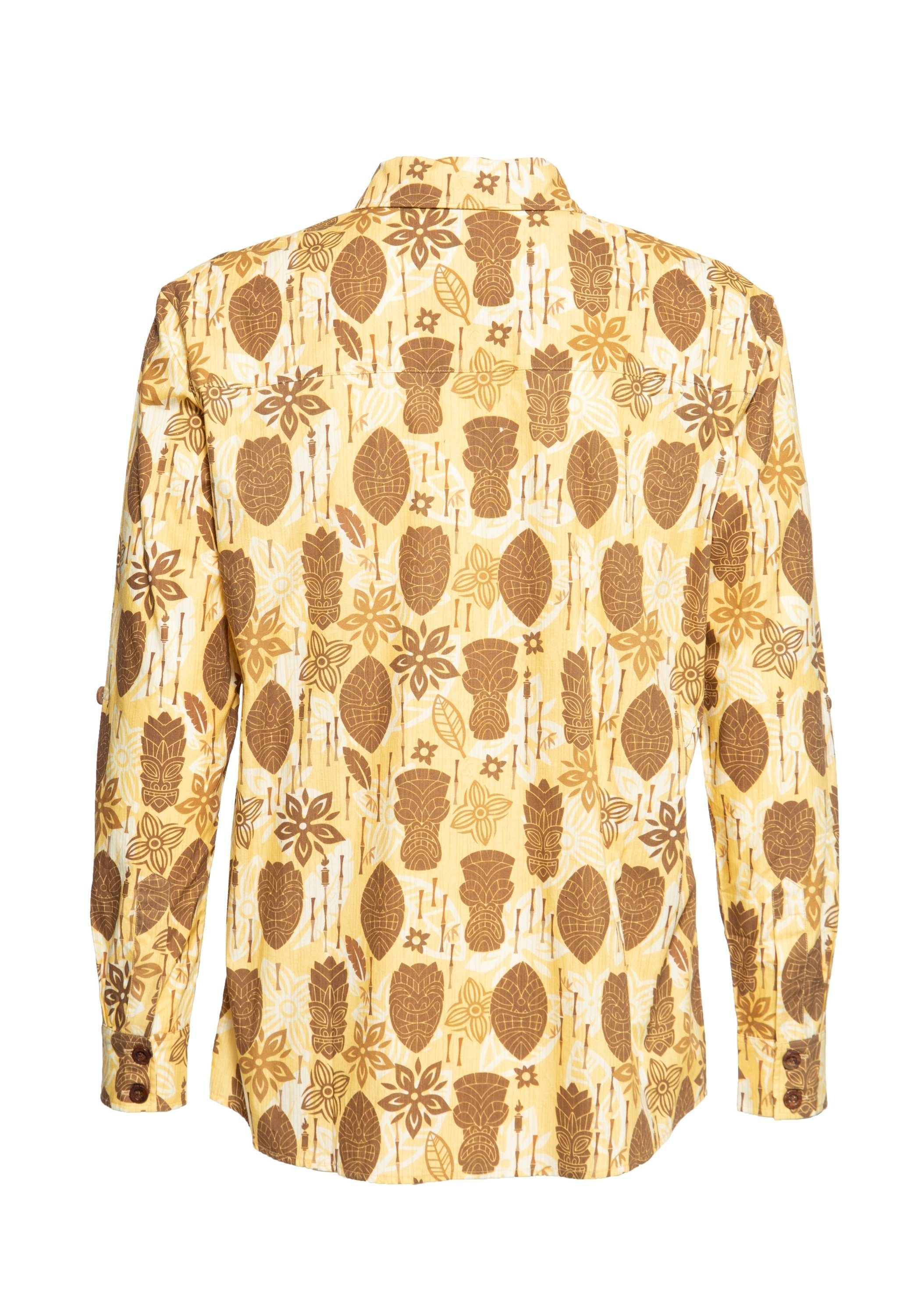 KingKerosin Kurzarmhemd Tahiti im Tiki-Style & aus Bio-Baumwolle günstig online kaufen