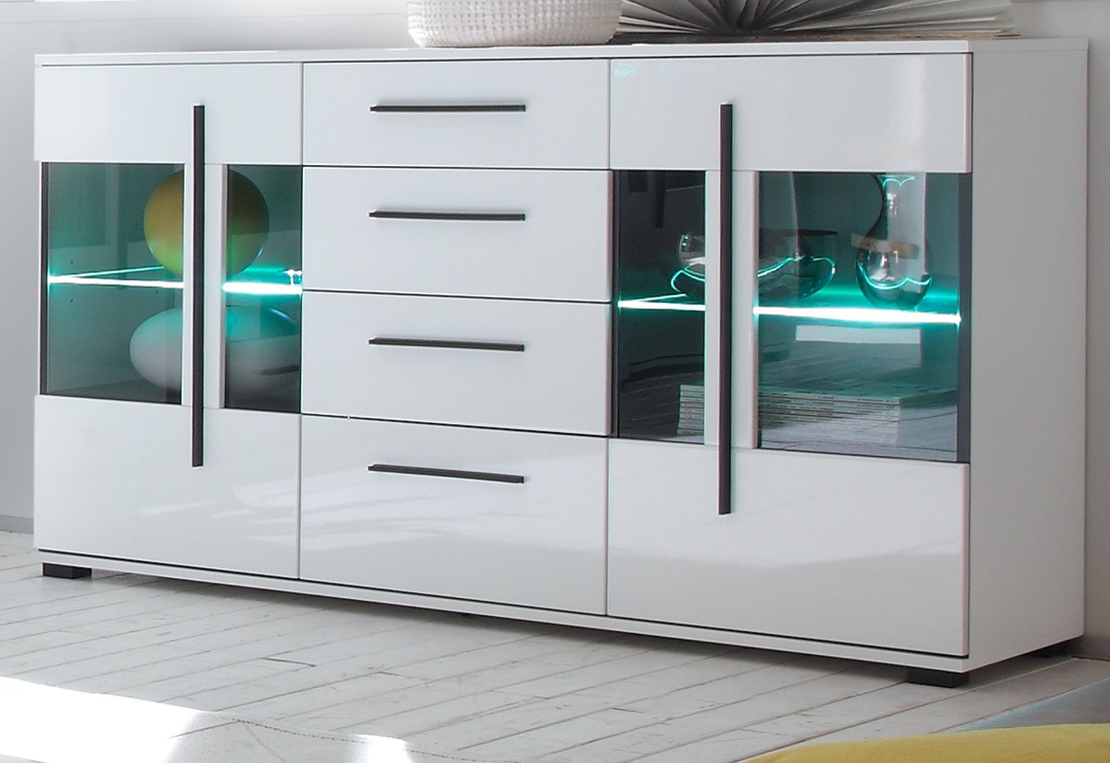 Furn.Design Sideboard Design-D (Anrichte in weiß günstig online kaufen