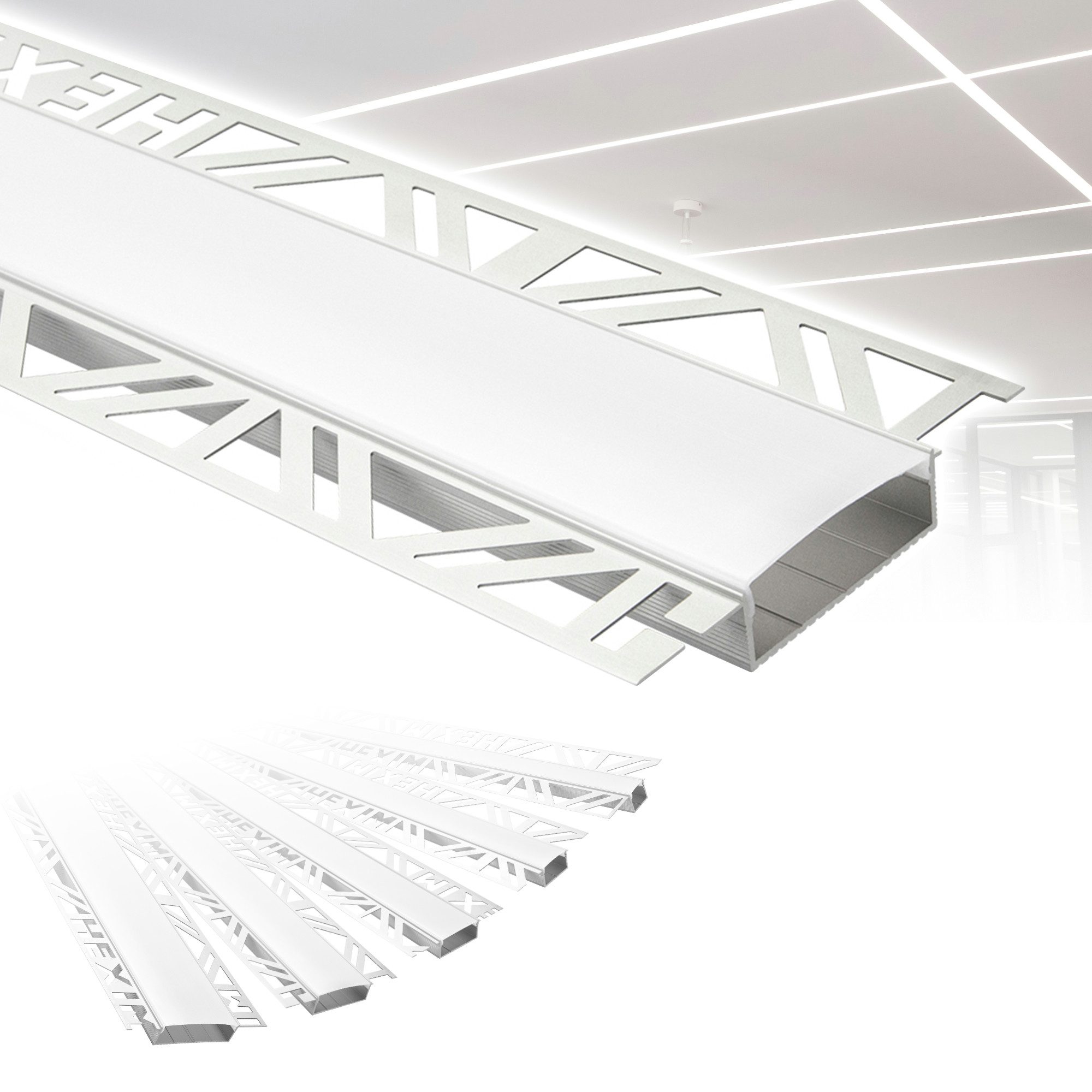 Hexim LED-Stripe-Profil 2m Trockenbauprofil Alu LED günstig online kaufen