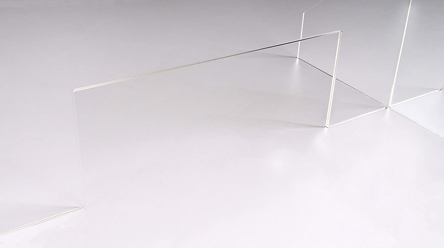 queence Trennwandplatten Tröpfchenschutz aus Verschiedene Füßen, - mit Hustenschutz Spuckschutz - Größen Schutzplatte - aufstellen zum Acrylglas