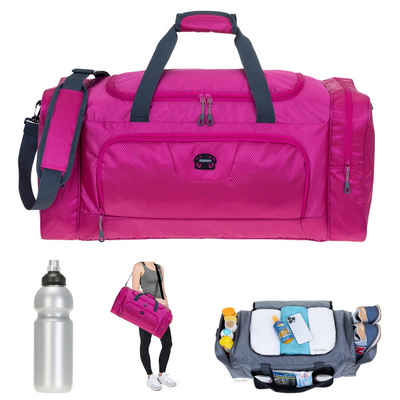 ELEPHANT Sporttasche groß Saunatasche Reisetasche Trainer XL 69 cm, 55 Liter Gym Tasche Fußballtasche XXL + Trinkflasche