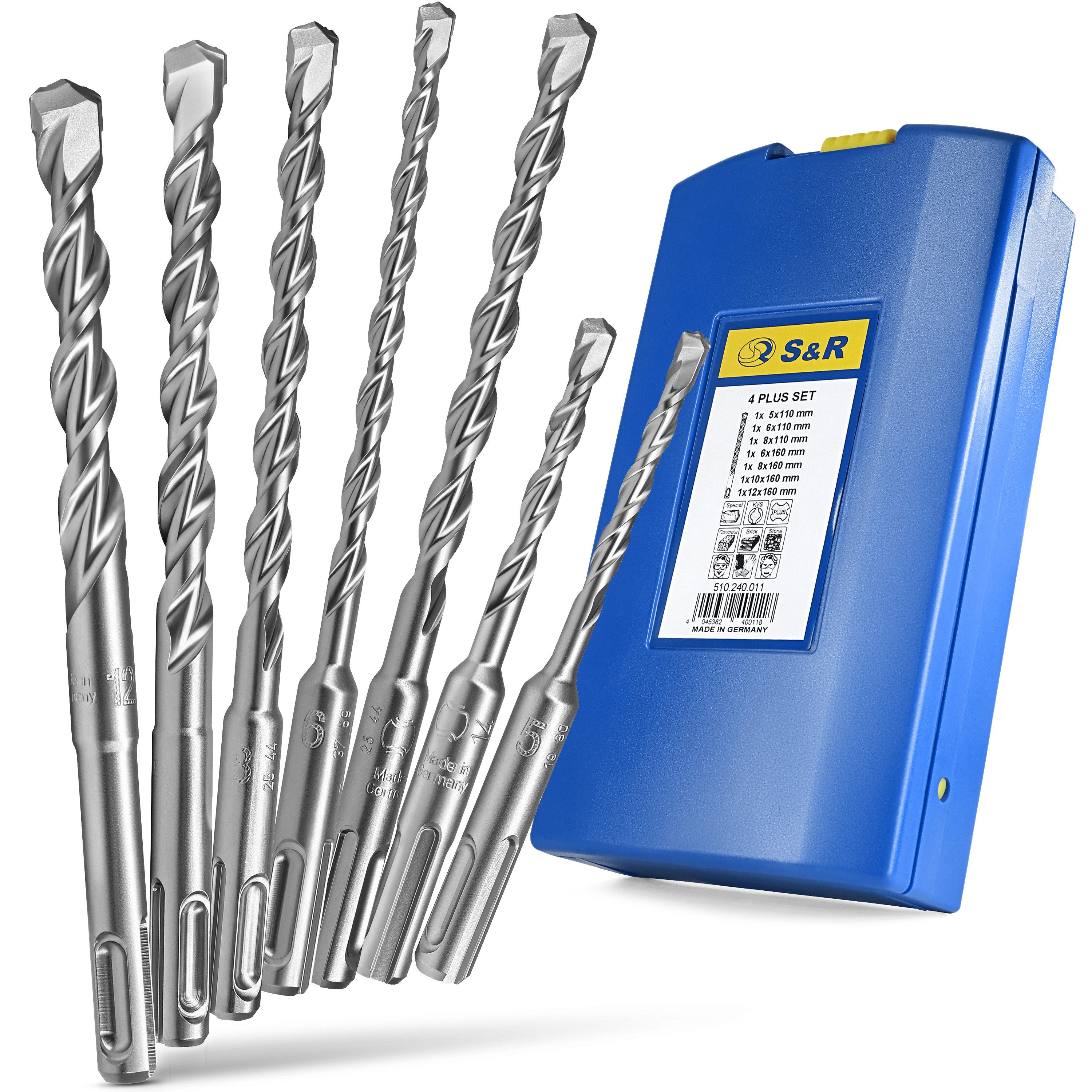S&R Hammerbohrer Betonbohrer SDS Plus in Industriequalität Made in Germany, günstig online kaufen