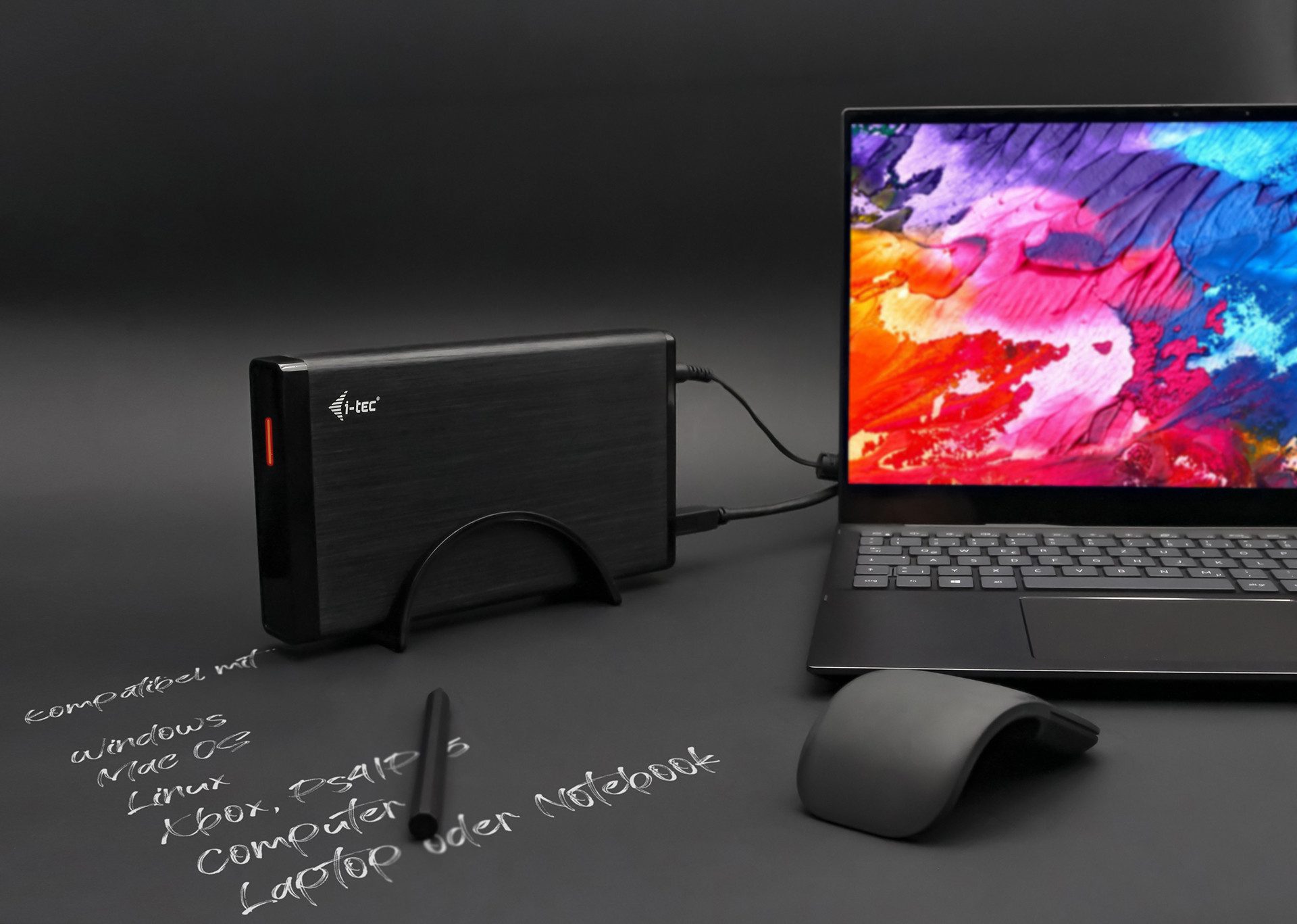 I-TEC Externe Festplatte 3TB 3,5" USB 3.0 Desktop Speicher mit Netzteil externe HDD-Festplatte 3,5", für PC, Laptop, PS4, PS5, Xbox - kompatibel mit Windows, Mac, Linux