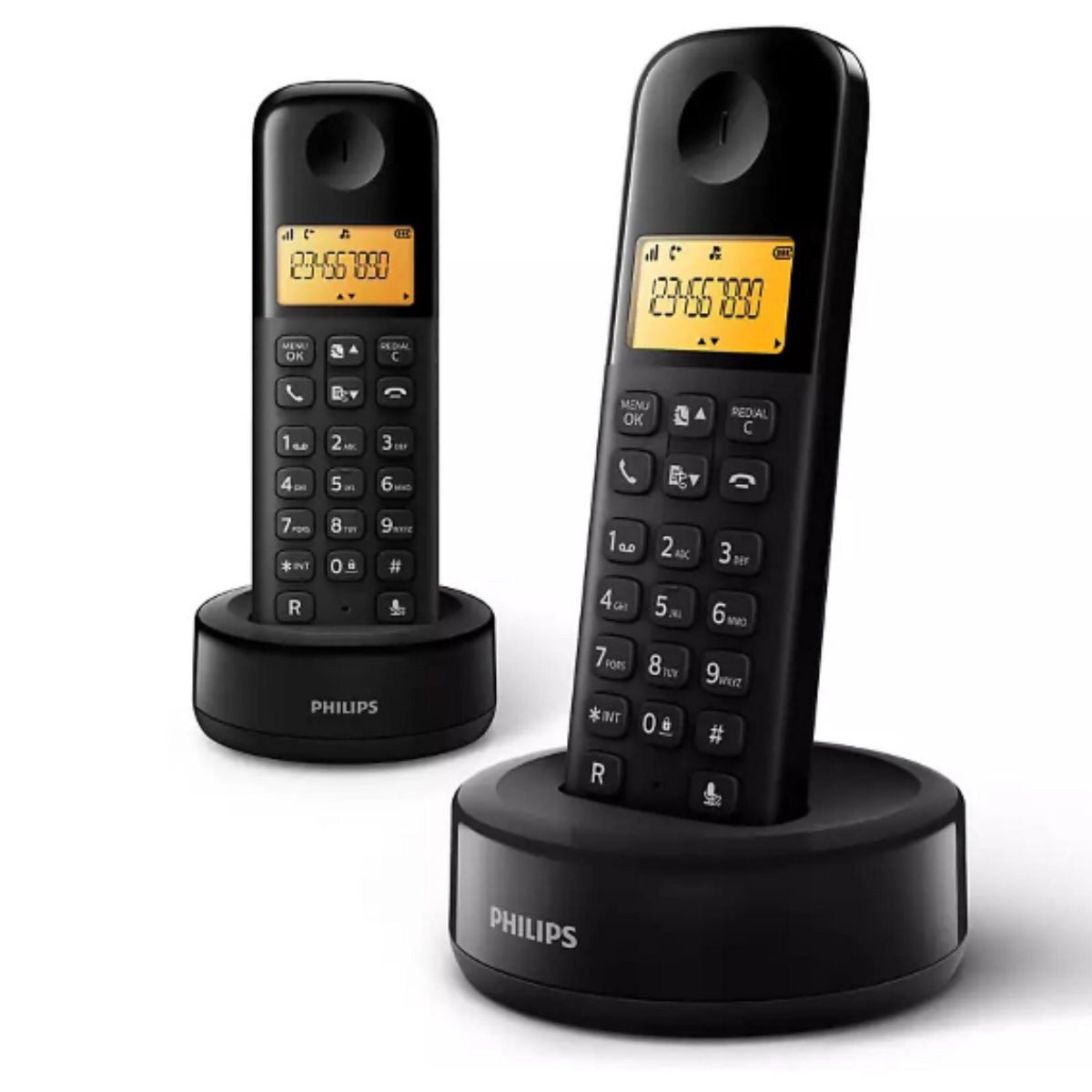 Philips Philips D160 Schnurlos Telefon Duo - Telefon Festnetz Schnurloses DECT-Telefon