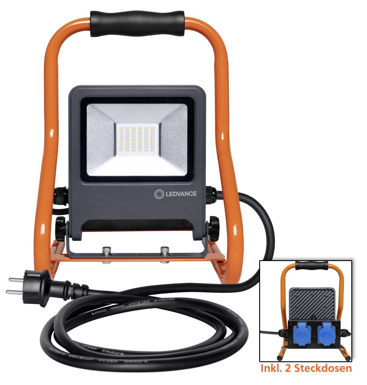 Ledvance LED Baustrahler Ledvance LED Stahler R-Stand inkl., Inkl. Leuchtmittel, Nicht dimmbar nicht Smart Home-fähig ohne Bewegungsmelder