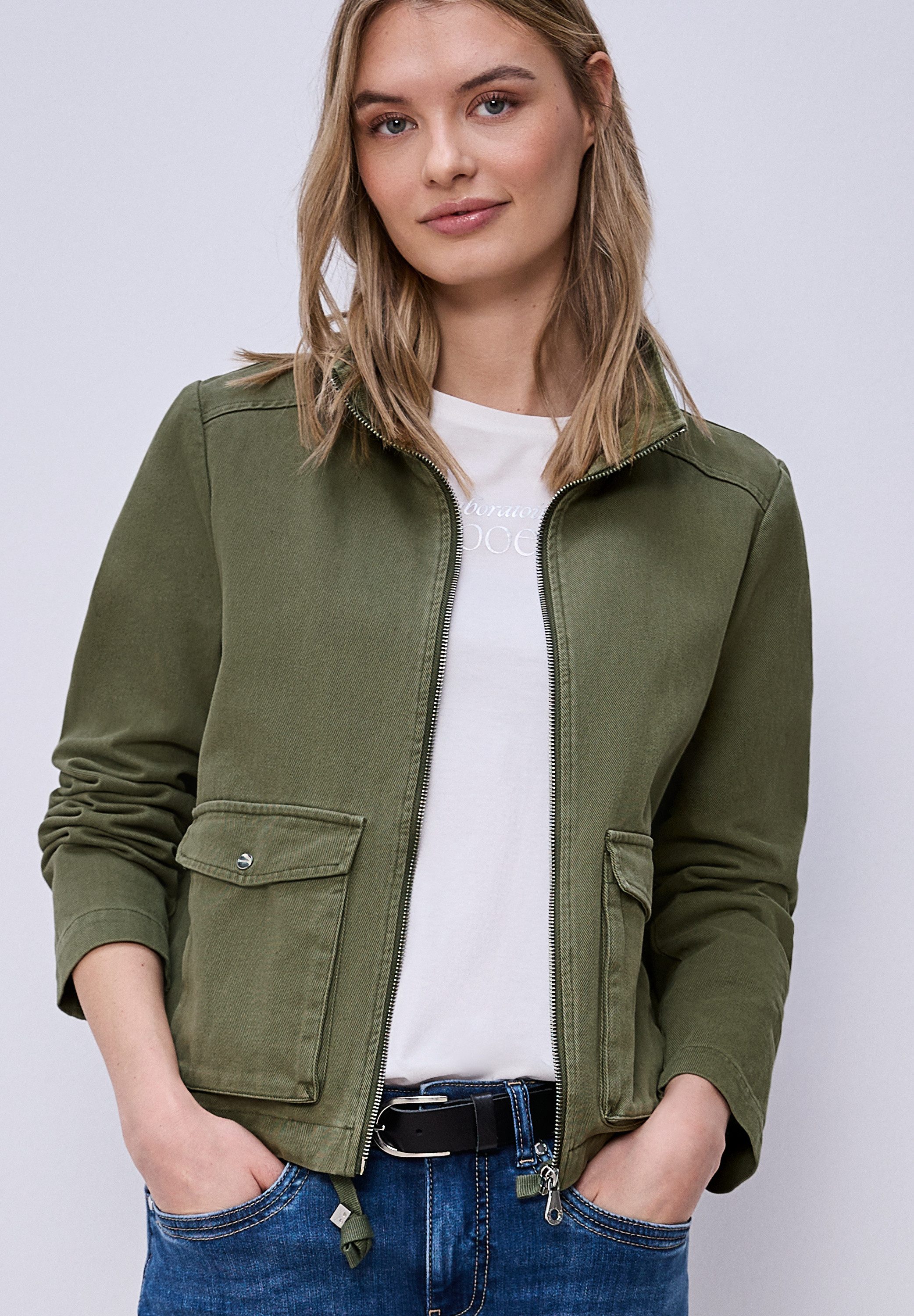 STREET ONE Kurzjacke aus reiner Baumwolle