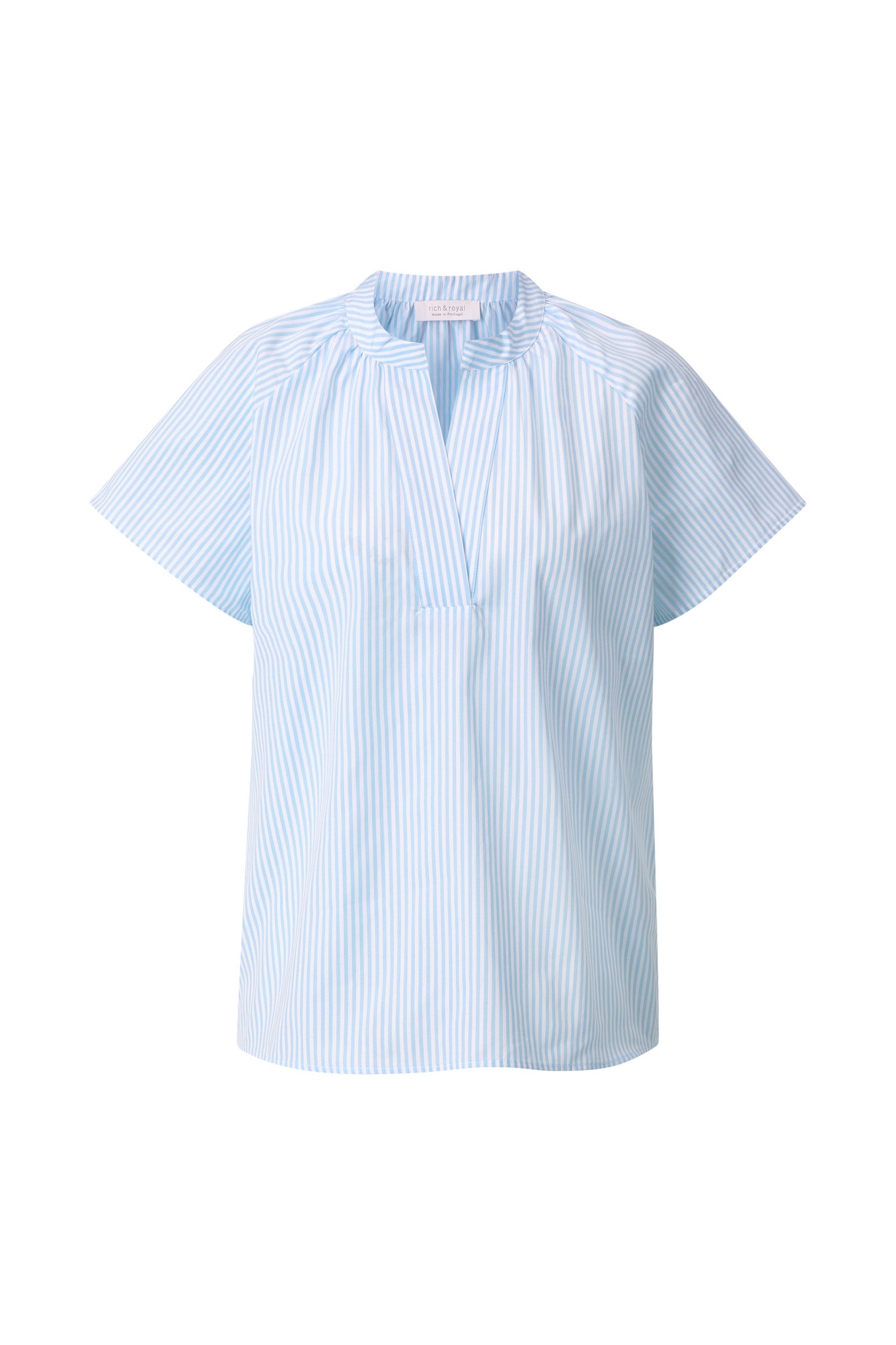 Hemdbluse Cotton stripe blouse skyway blue