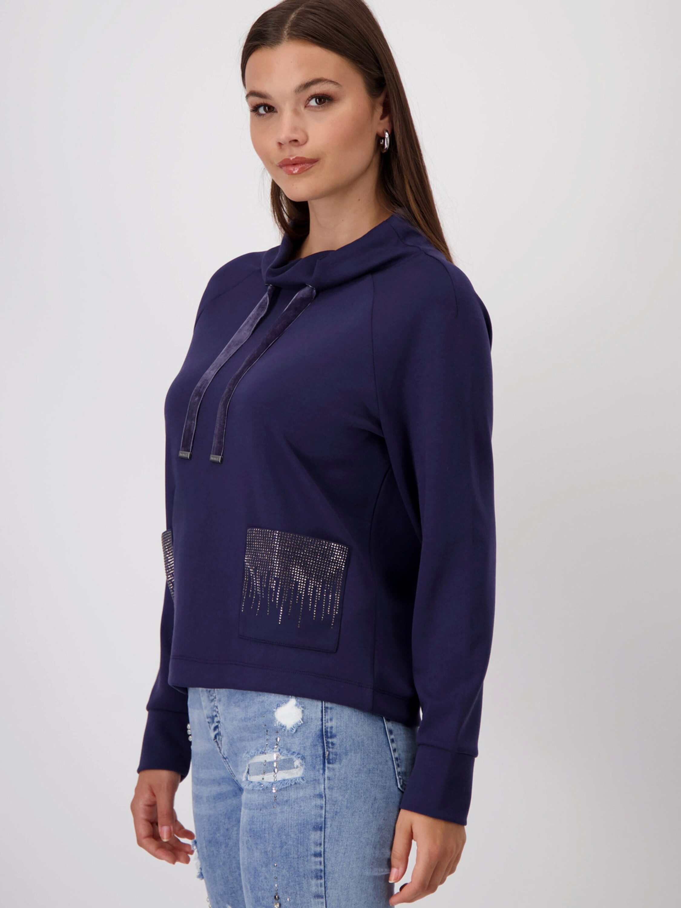 Monari Sweatshirt (1-tlg) Ziersteine