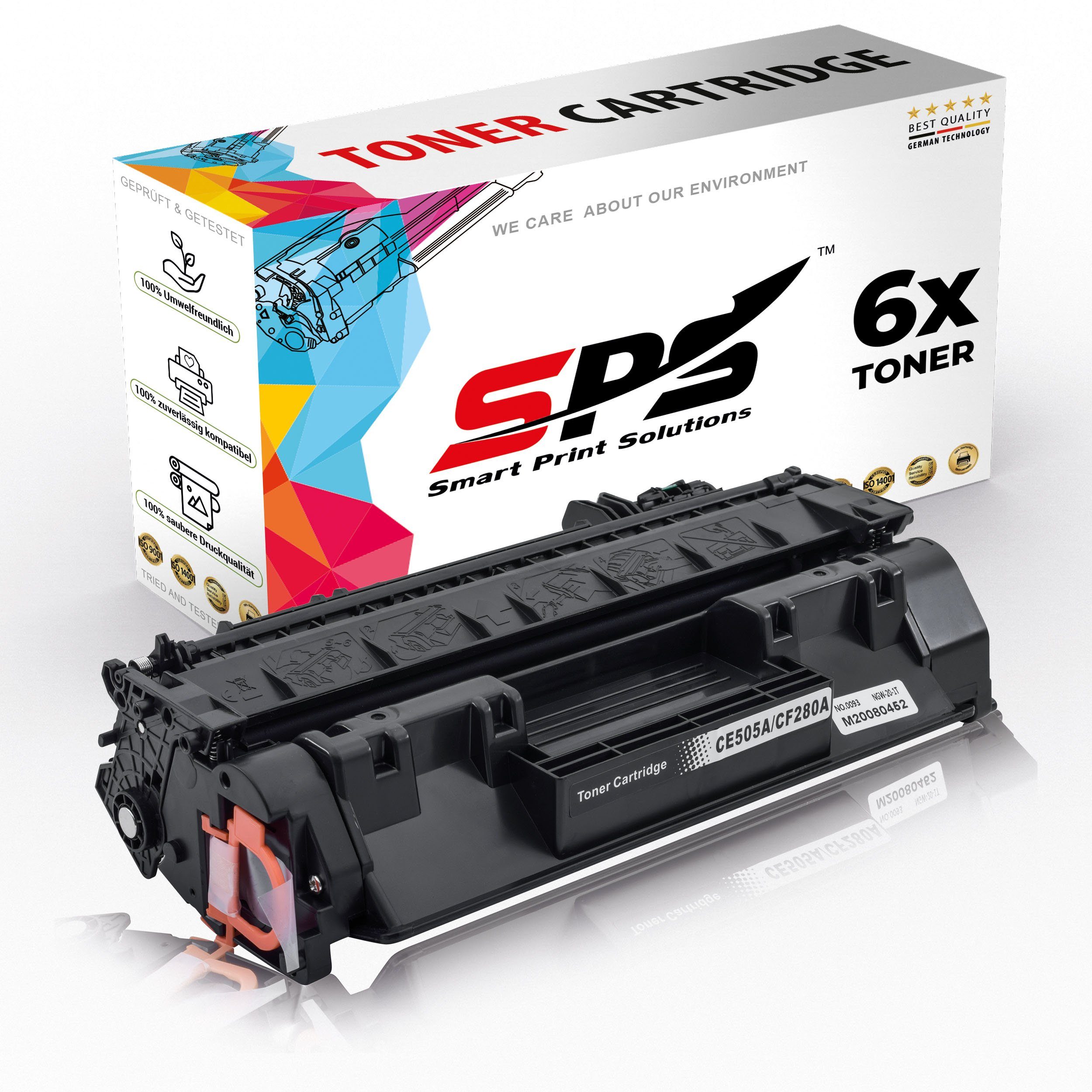 SPS Tonerkartusche Kompatibel für Pack) Pro HP CF280, Laserjet M401D 80A 400 (6er