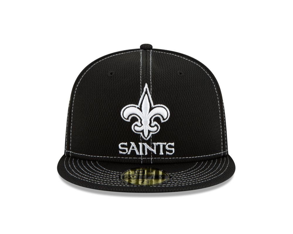 NEW Cap Authentic Sideline Baseball New Era New Road Cap NFL SAINTS 59FIFTY 2019 ORLEANS Black Era