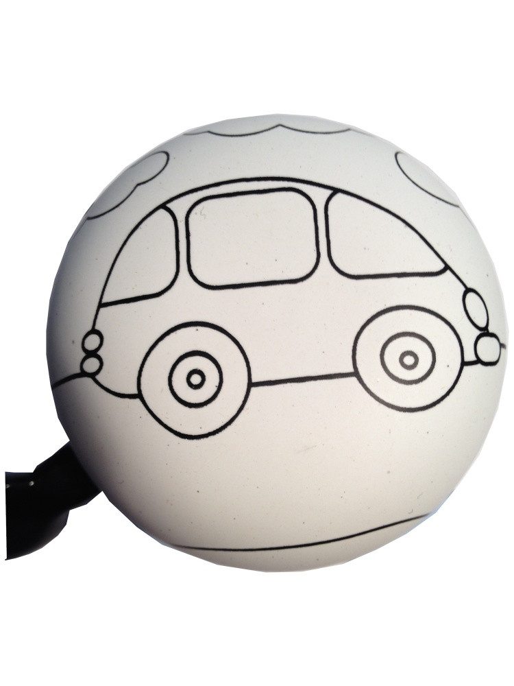 bb Klostermann Fahrradklingel beBell Mini Colouring Bell "Auto" - Fahrradklingel zum Ausmalen