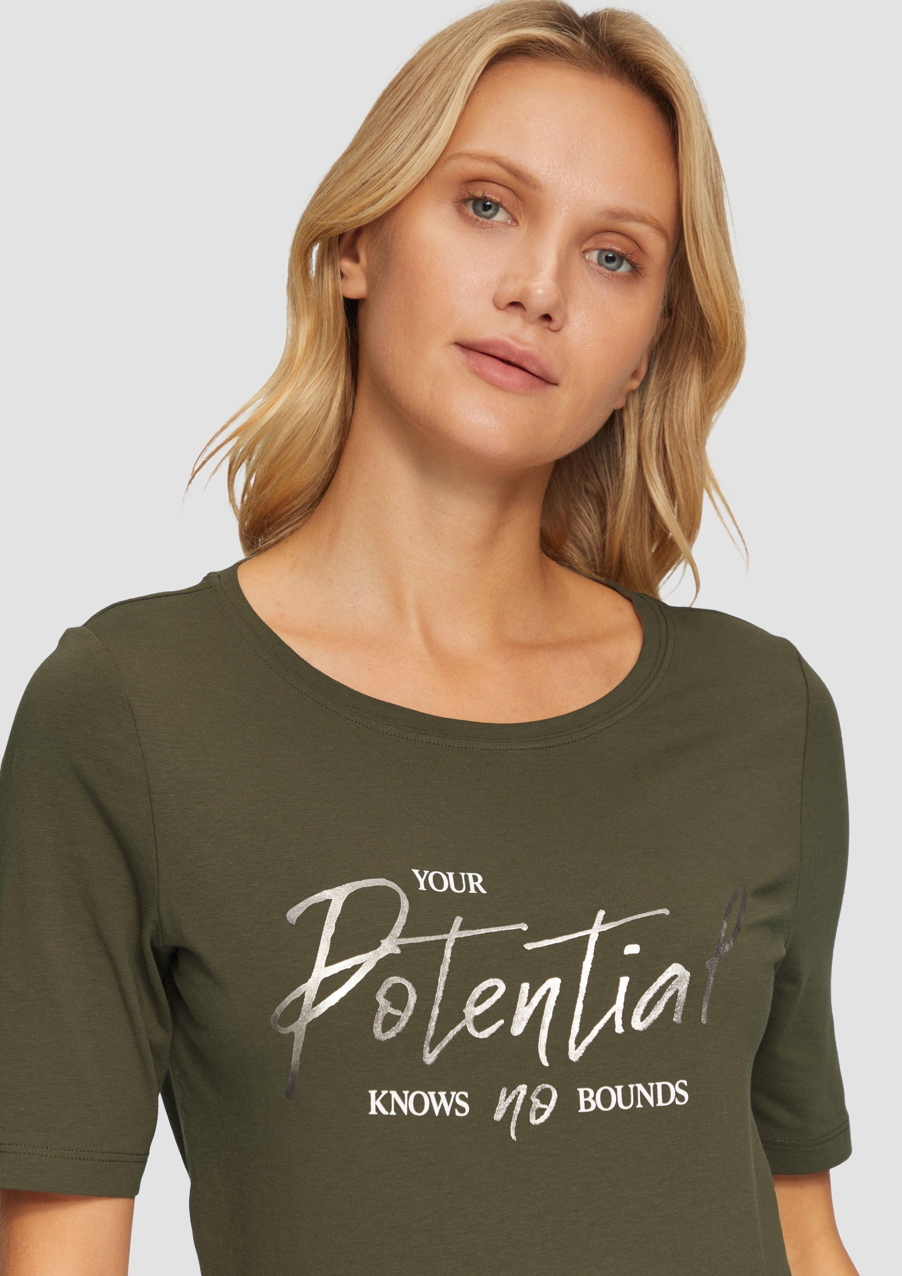 s.Oliver Kurzarmshirt T-Shirt mit Frontprint im günstig online kaufen