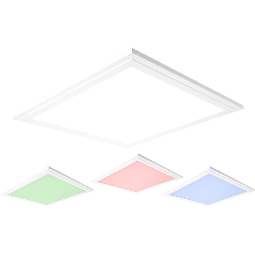 EGLO LED Deckenleuchte, LED-Leuchtmittel fest verbaut, Kaltweiß, Warmweiß, Neutralweiß, Tageslichtweiß, Farbwechsel, Deckenlampe Aufbaupanel Smart LED Dimmer App Farbwechsel RGB L 30 cm