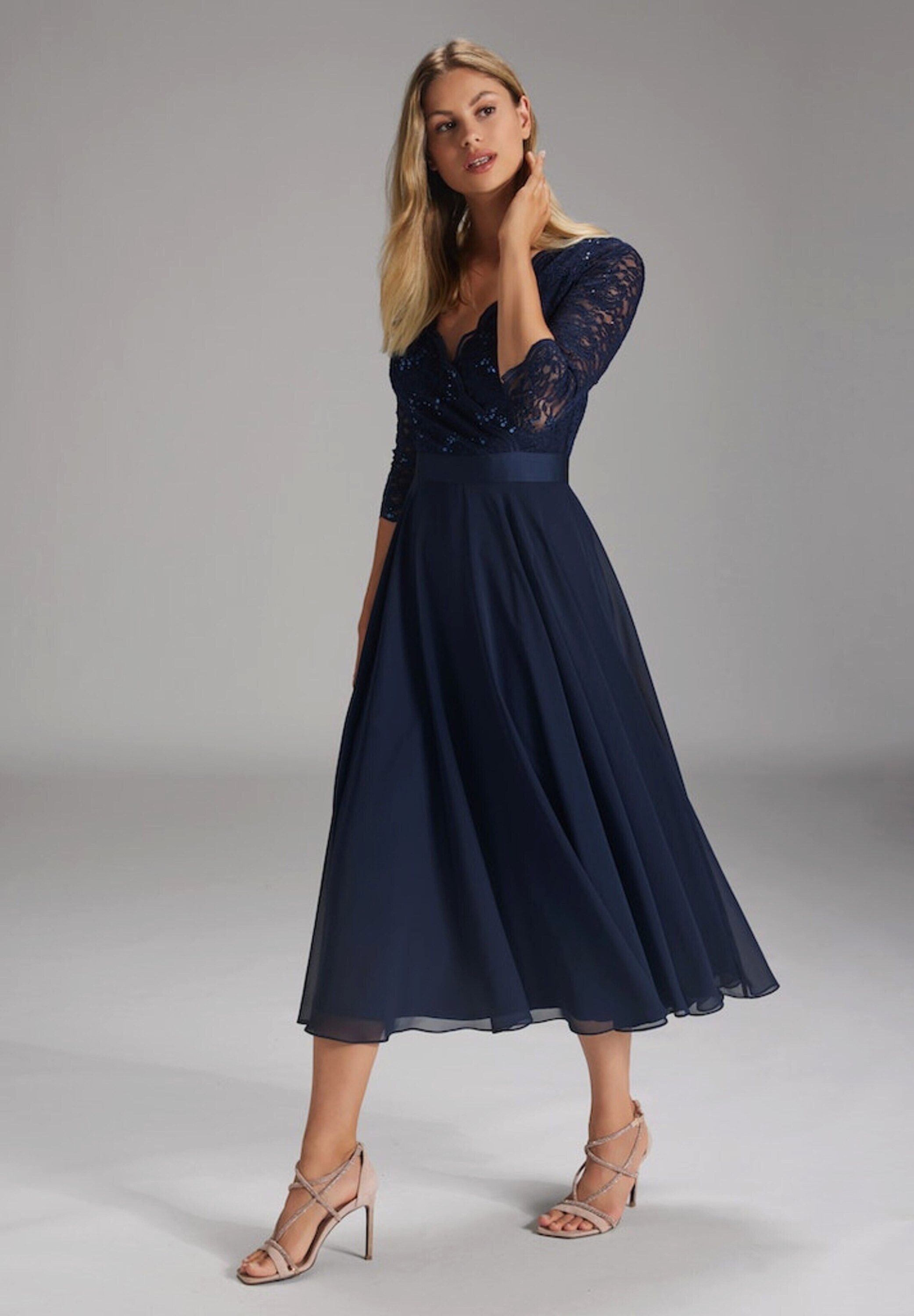 SWING Midikleid (1-tlg) Spitze