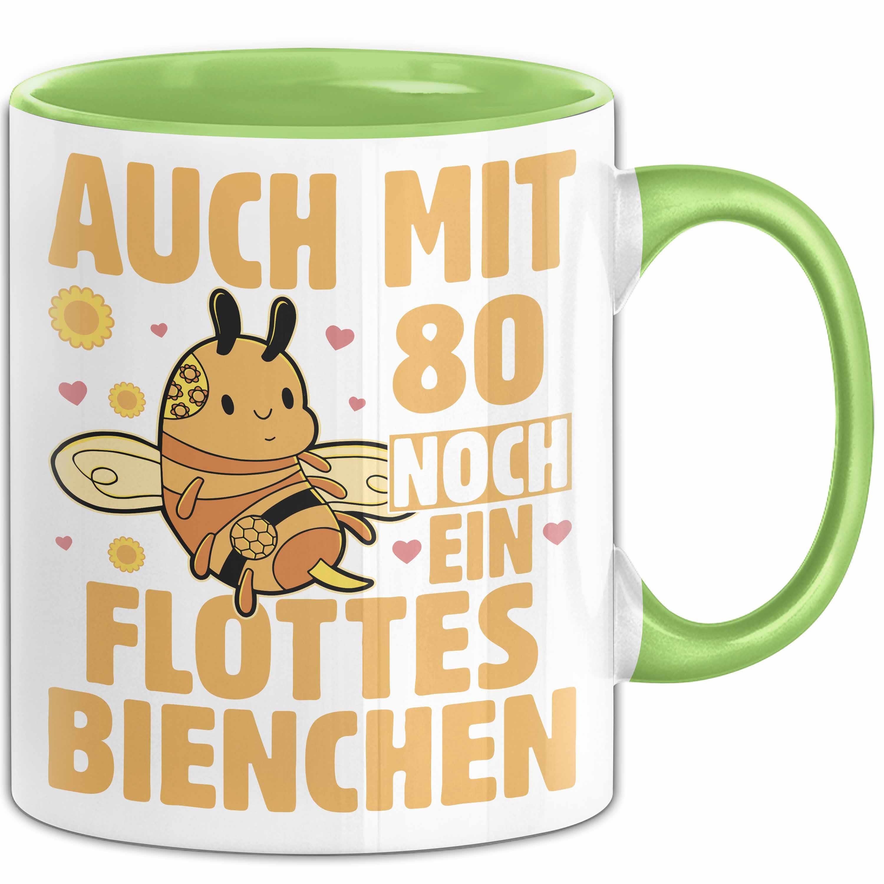 Trendation Tasse 80. Geburtstag Tasse Geschenk Frauen Mutter Lustig Auch mit 80 Noch