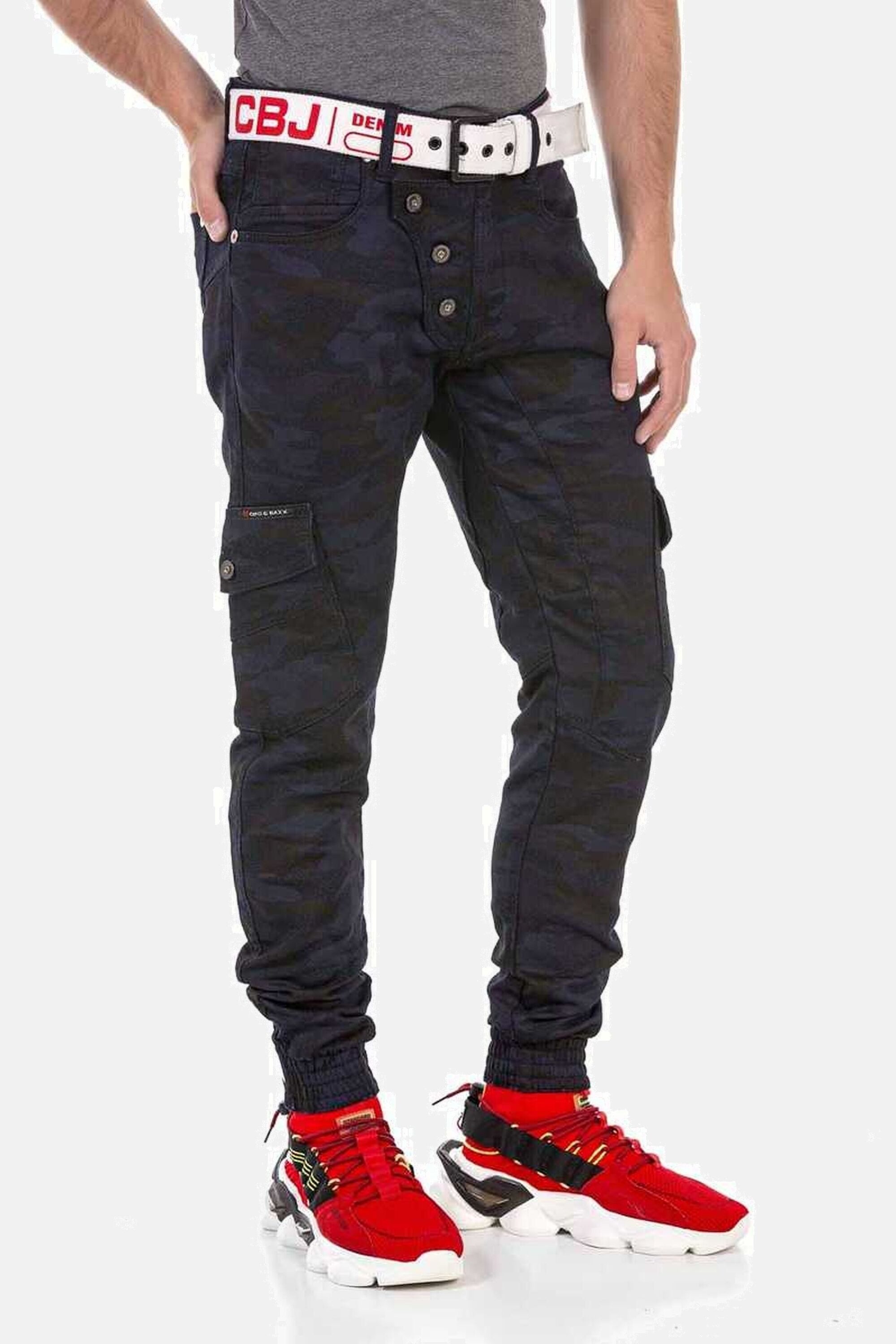 Cipo & Baxx 5-Pocket-Jeans Jeans mit tollen Cargotaschen, CD690