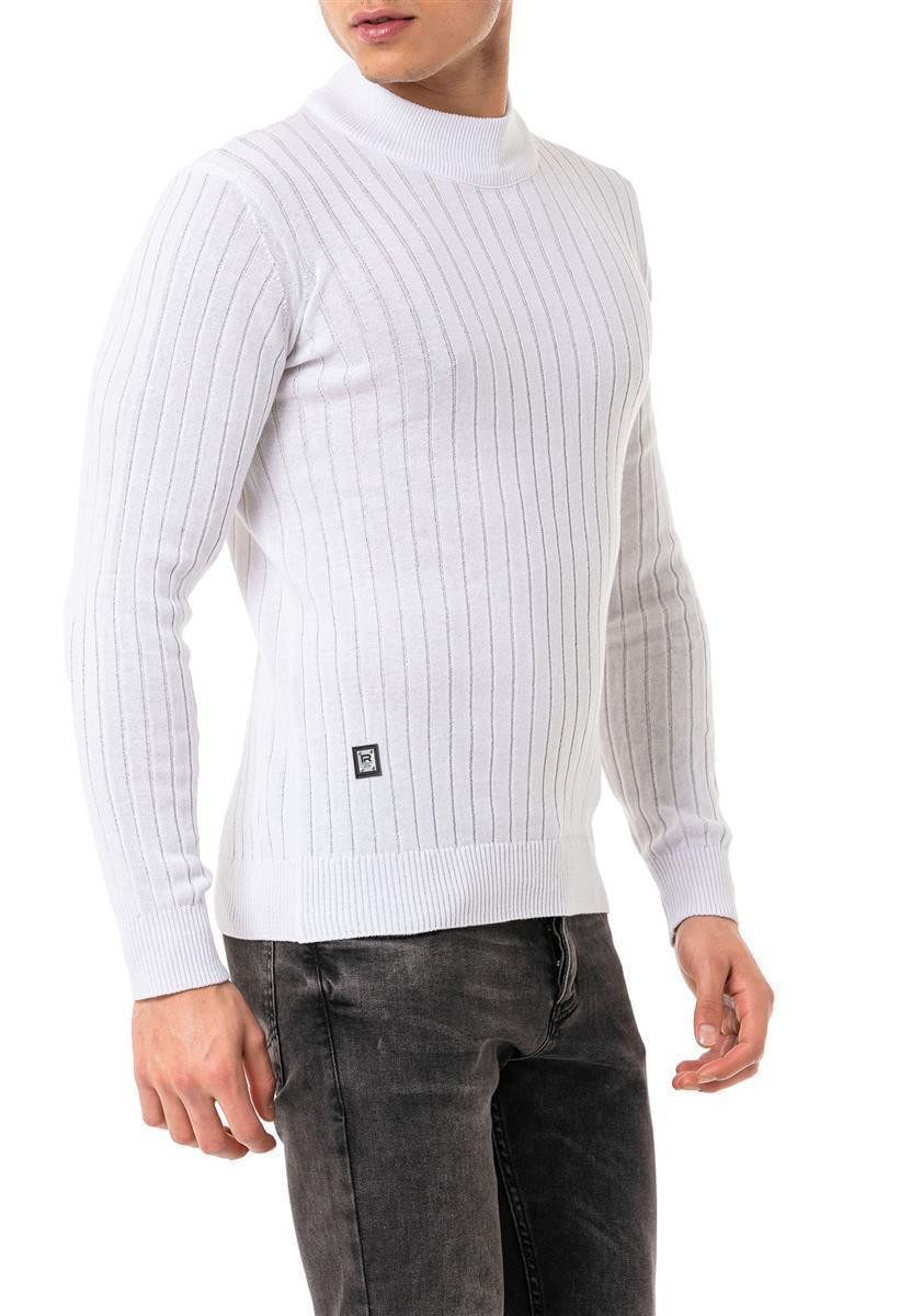 RedBridge Strickpullover mit kurzem Stehkragen in Rippstrick Kurzer Stehkra günstig online kaufen