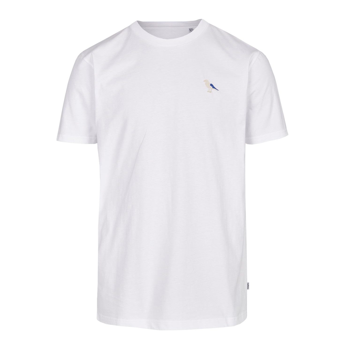 Cleptomanicx T-Shirt Embro Gull - white