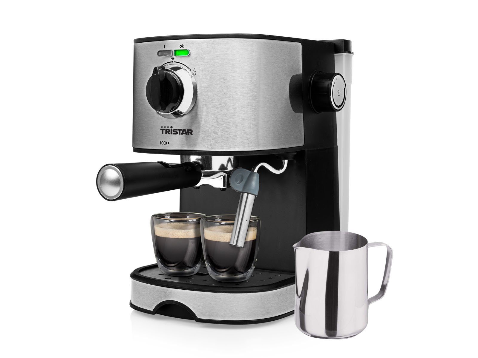 Tristar Espressomaschine, italienische Siebdruck Kaffee &  Siebträger-Maschine mit Milchaufschäumer für Latte Macchiato & Cappuccino  Espressokocher online kaufen | OTTO