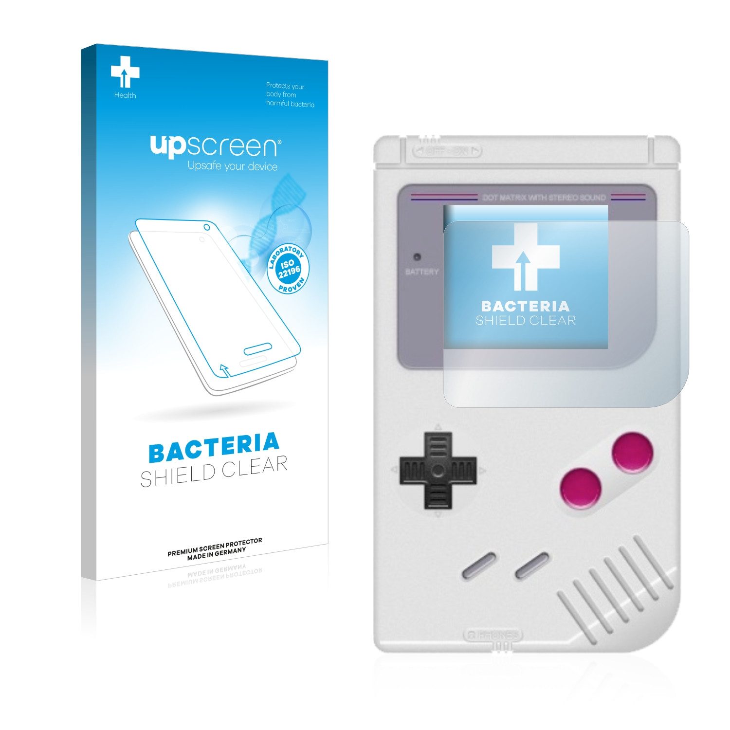 upscreen Schutzfolie für Nintendo Gameboy (1989), Displayschutzfolie, Folie Premium klar antibakteriell