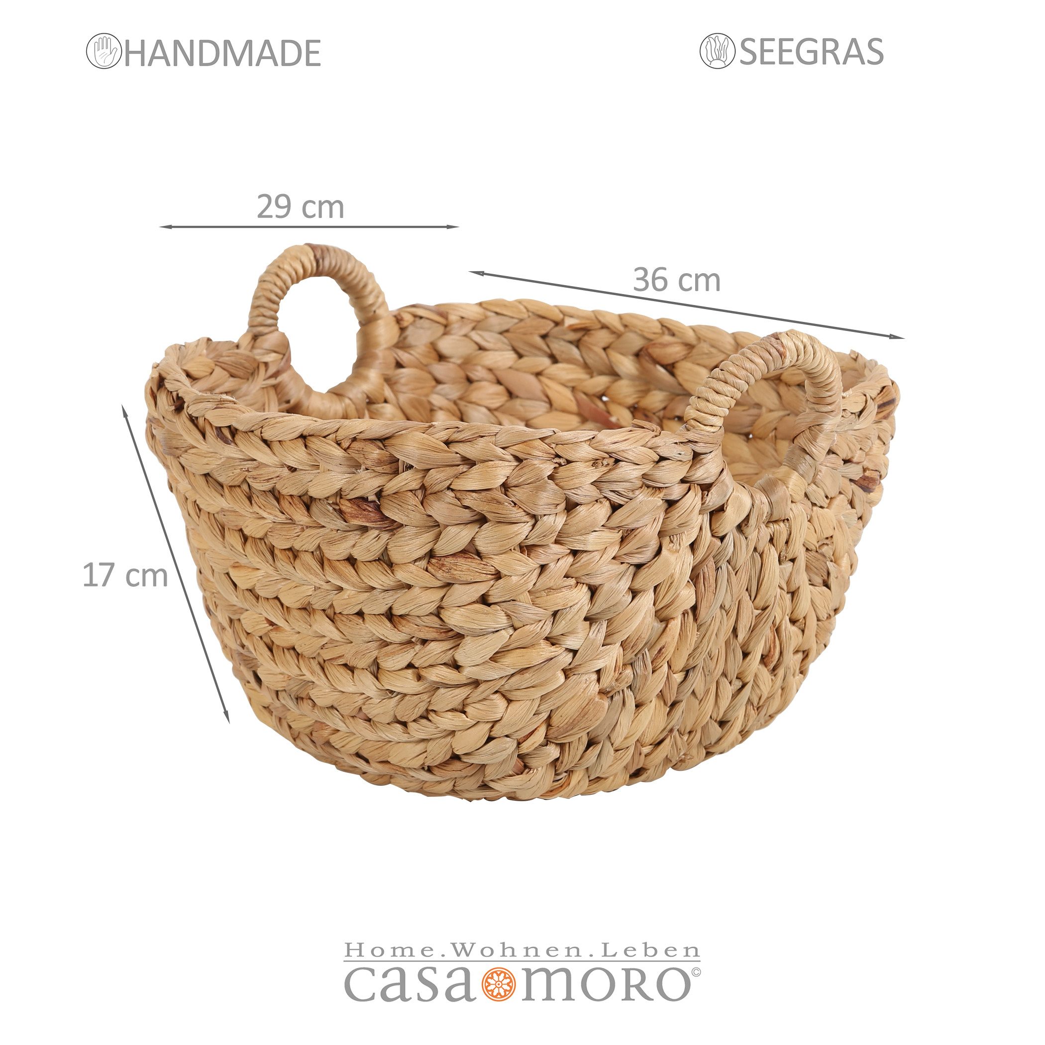 Casa Moro Dekokorb Aufbewahrungskorb mit Henkel günstig online kaufen