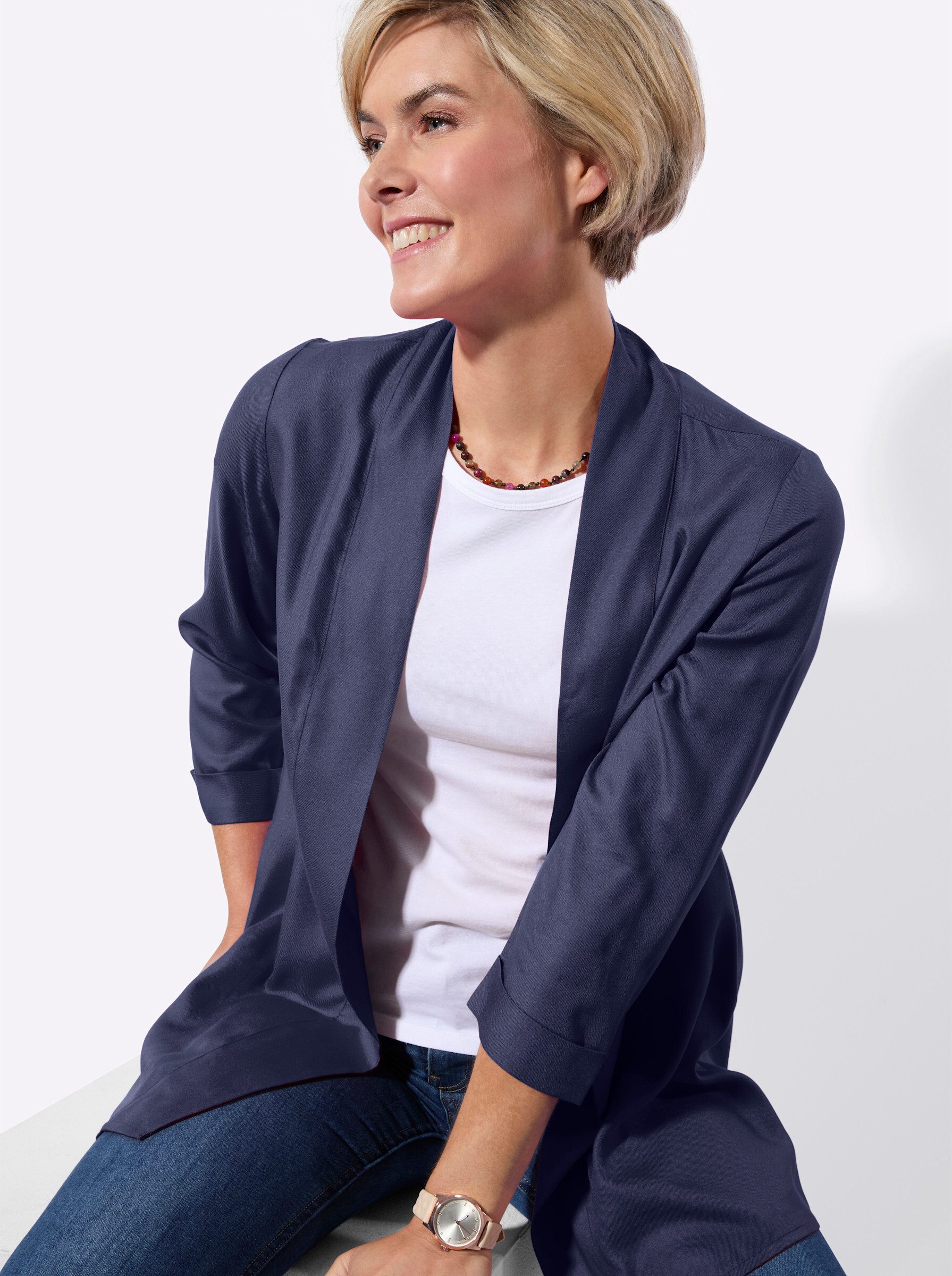 Witt Blusenblazer Blusenjacke 3/4-Arm