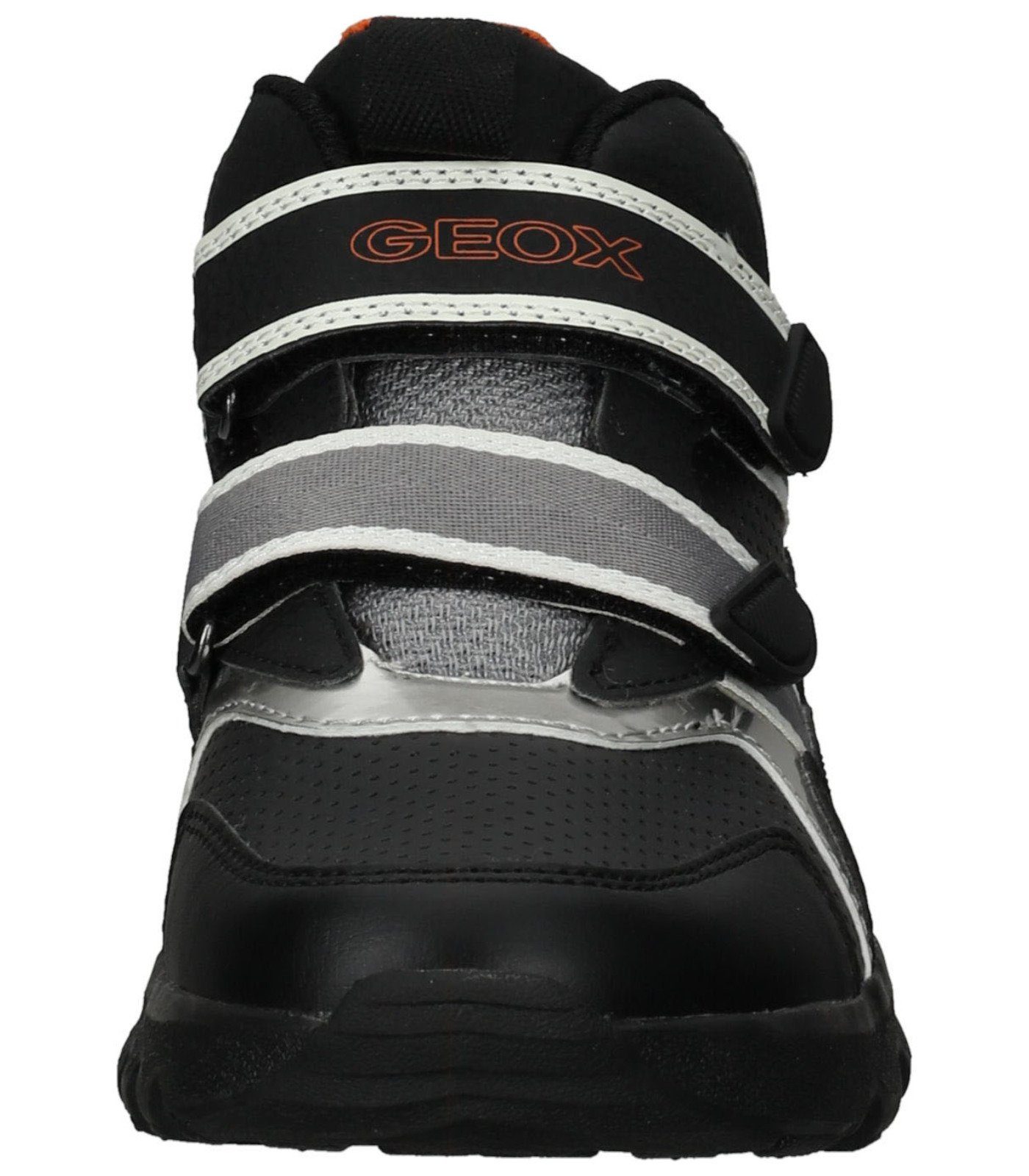 Geox Sneaker Lederimitat/Textil Sneaker Schwarz Orange