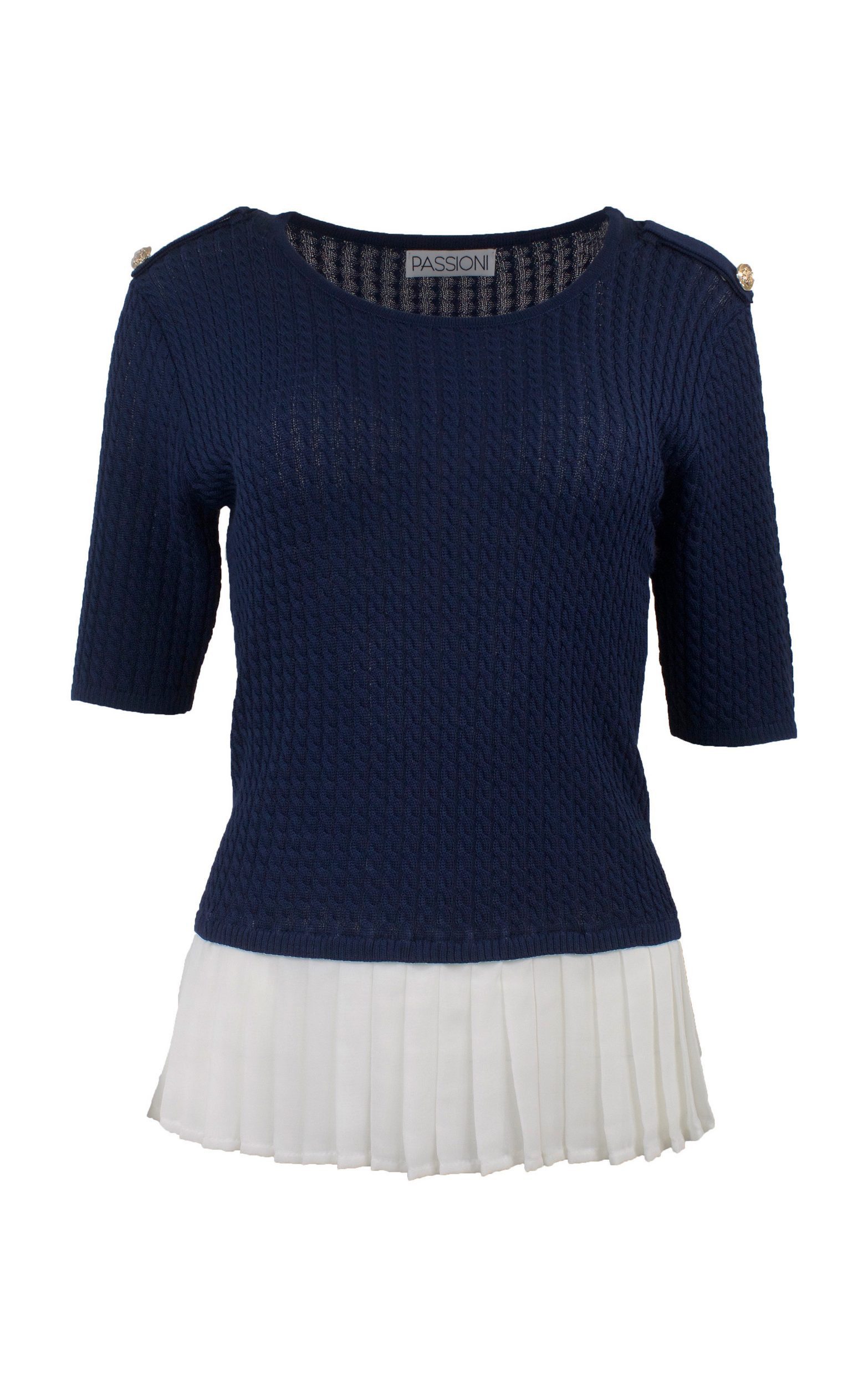 Passioni Sweater Pullover mit Zopfmuster und günstig online kaufen