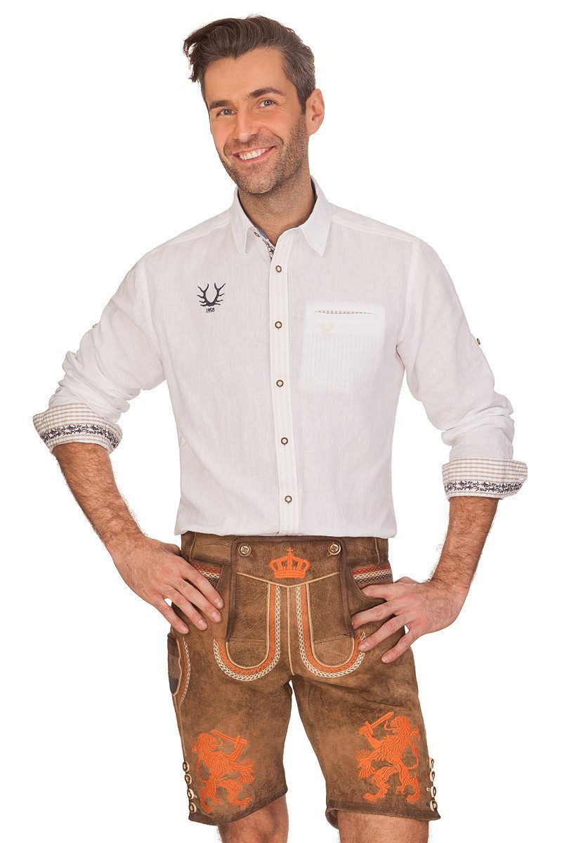 KRÜGER BUAM Trachtenhemd Trachtenhemd - LIBERTO - weiß