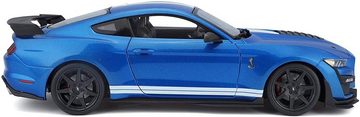 Maisto® Modellauto Mustang Shelby GT500 '20 (blau), Maßstab 1:18, detailliertes Modell